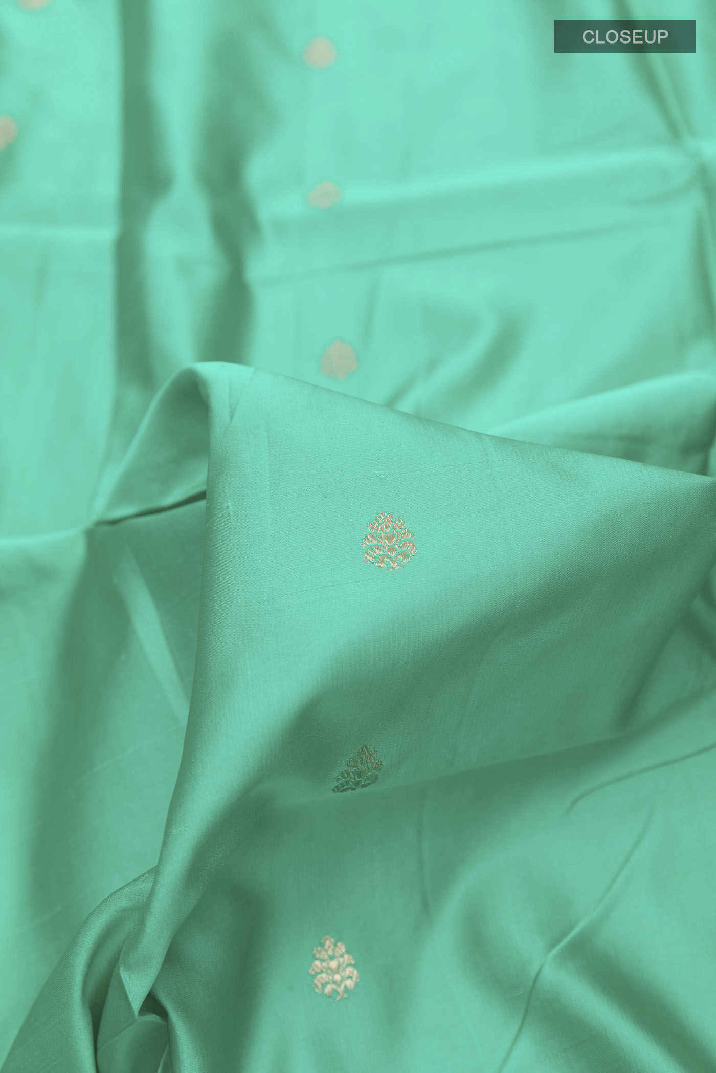 Sea Green Banarasi Silk Saree - Image 2