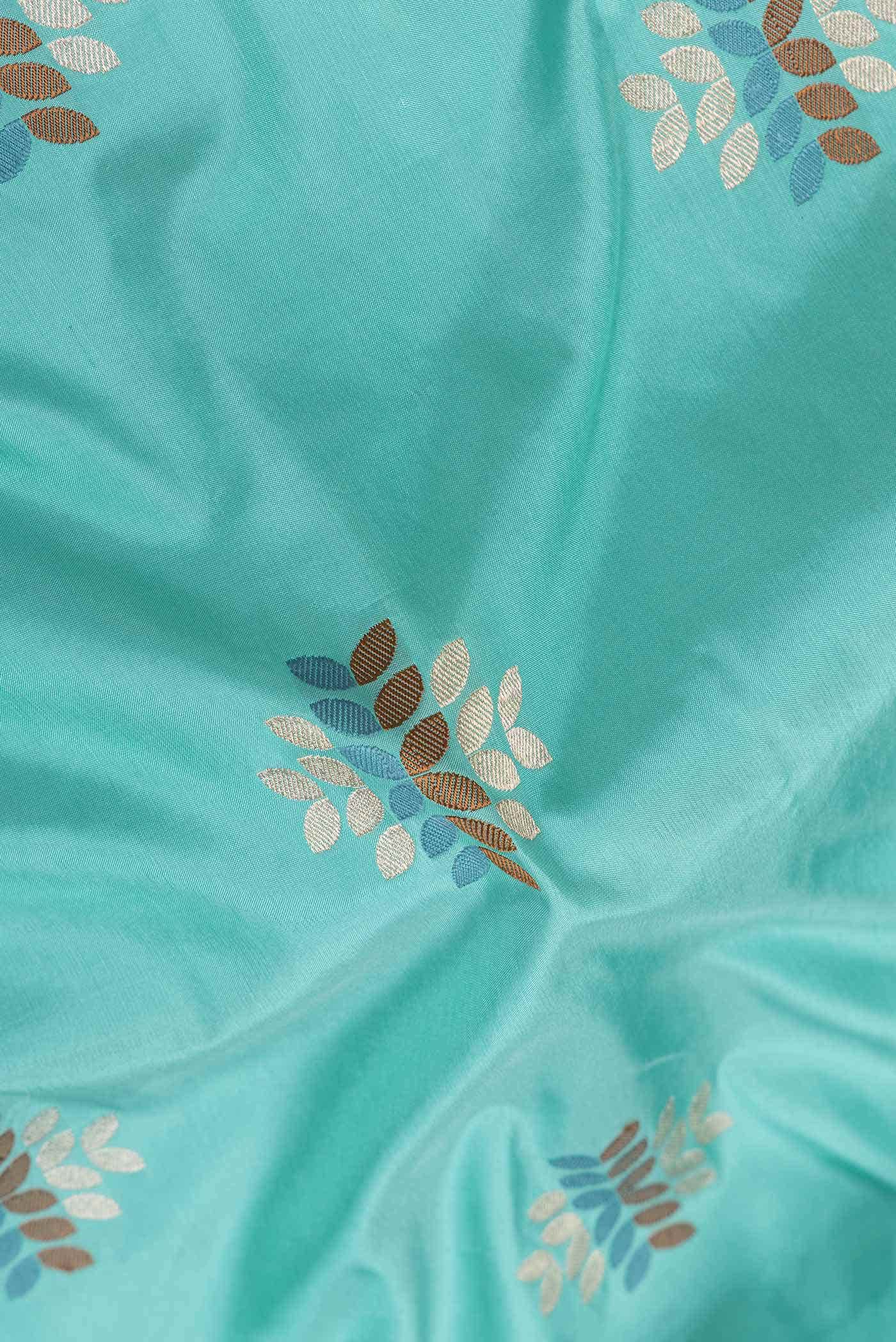 Light Blue Banarasi Silk Saree - Image 3