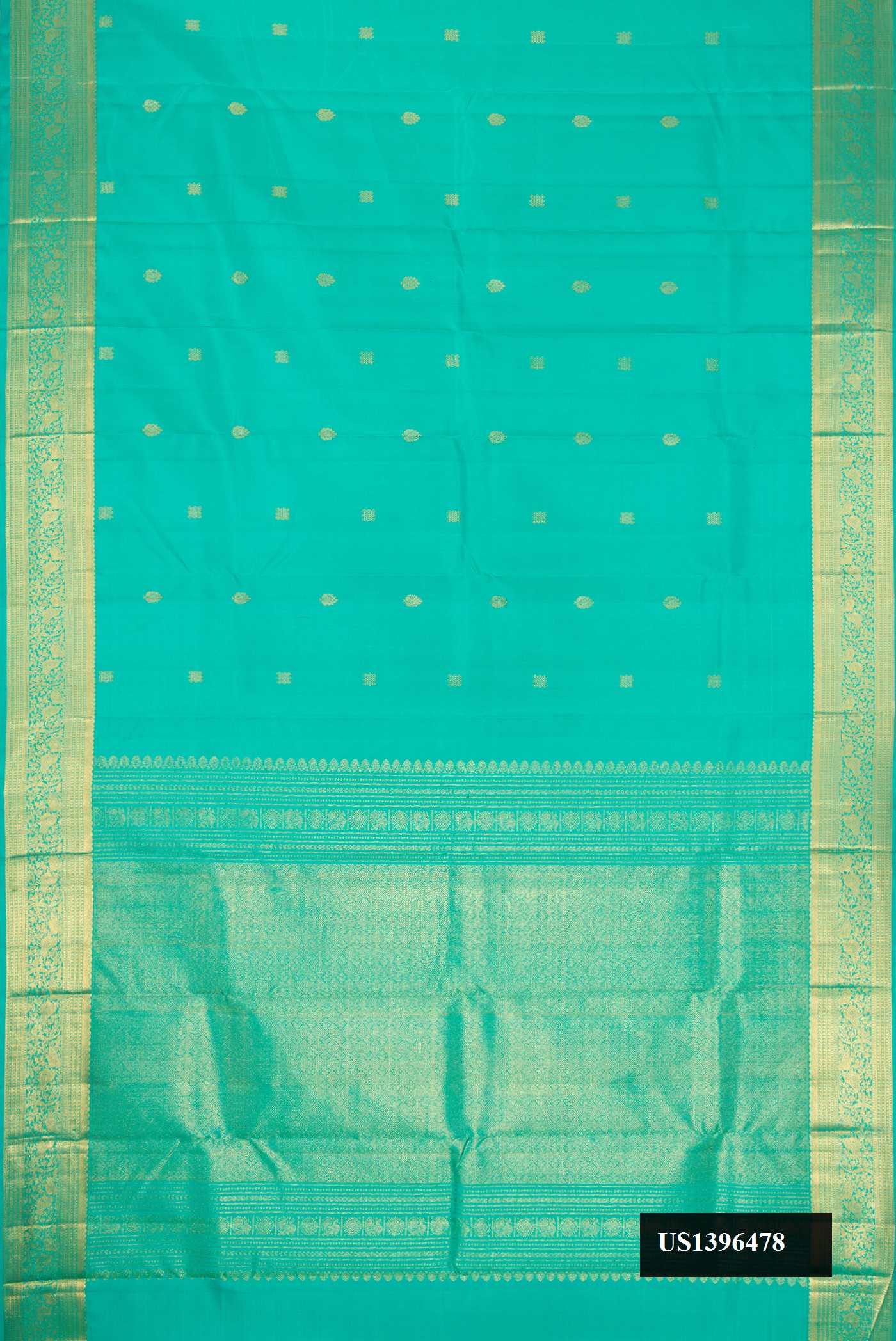 Sea Green Dual Tone Kanchipuram Silk Saree
