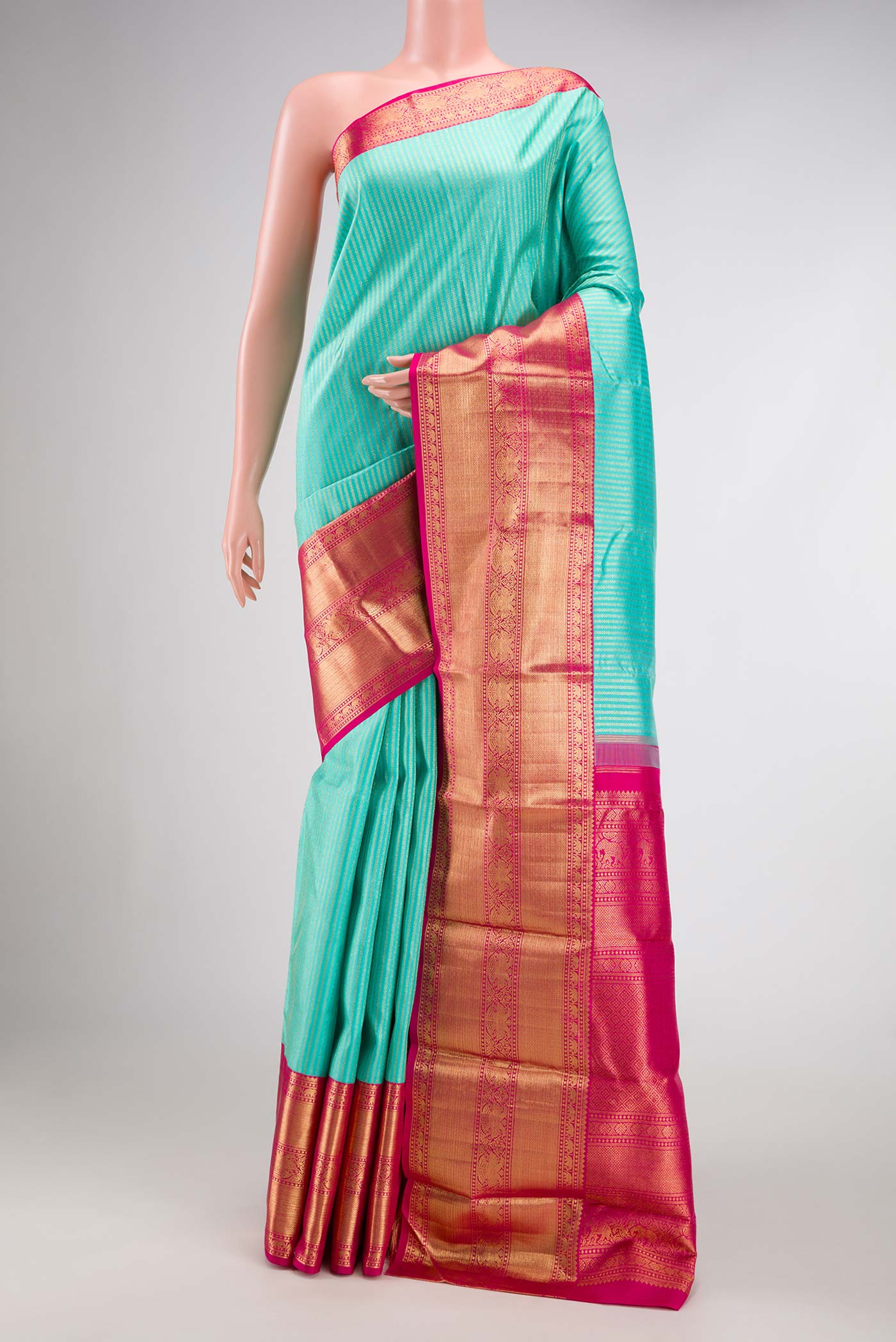 Light Blue Kanchipuram Silk Saree