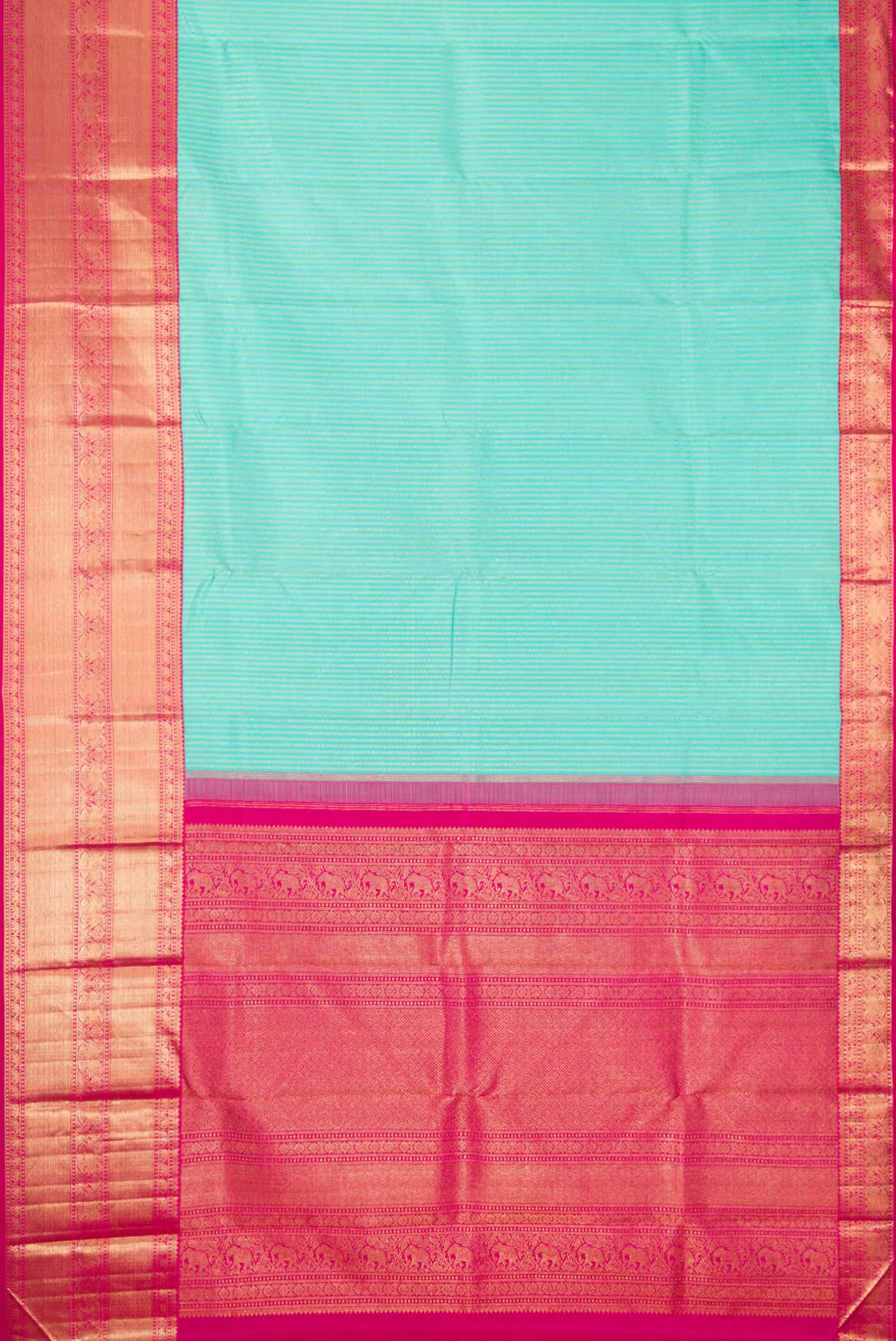Light Blue Kanchipuram Silk Saree - Image 6