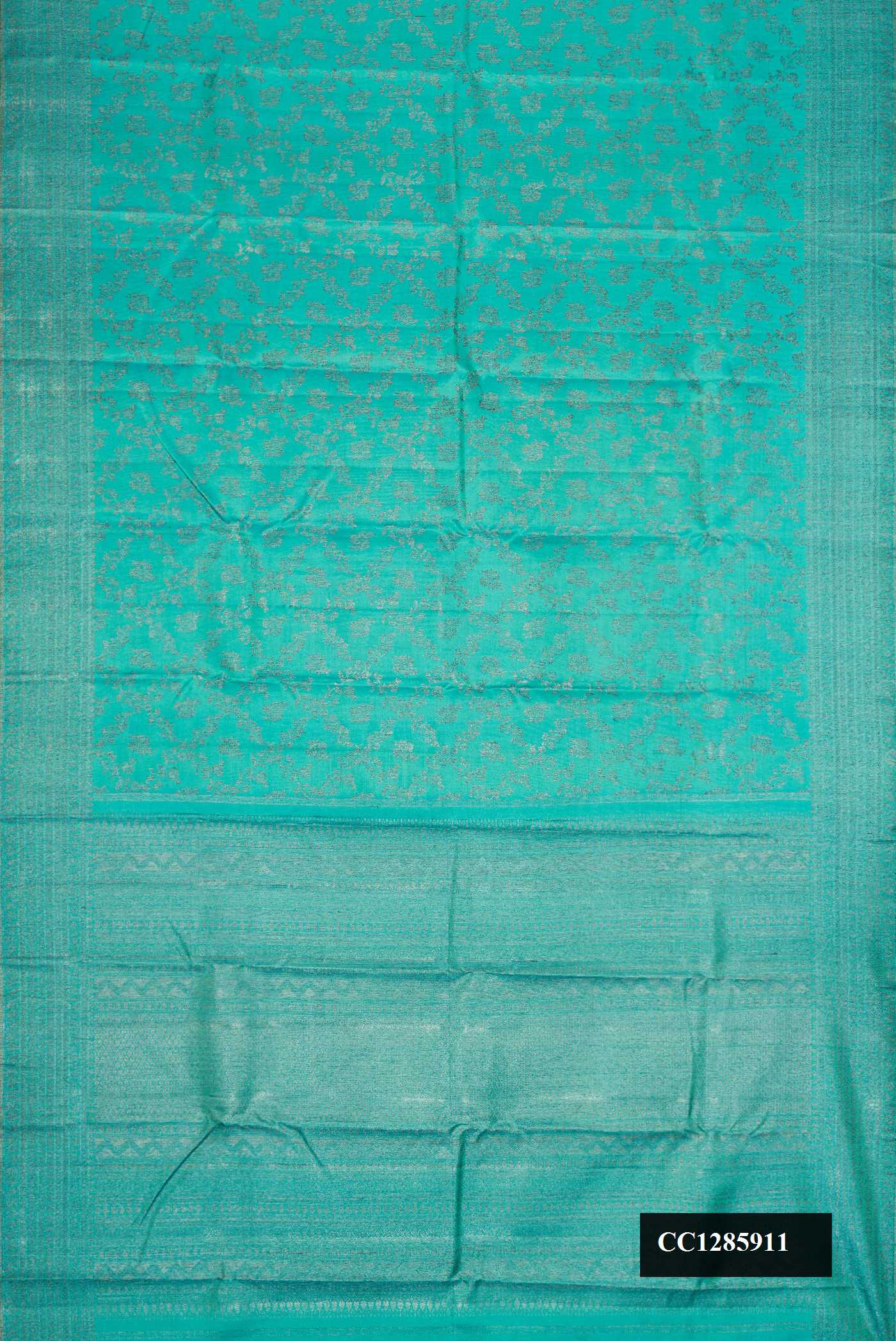Sea Green Dual Tone Kanchipuram Silk Saree