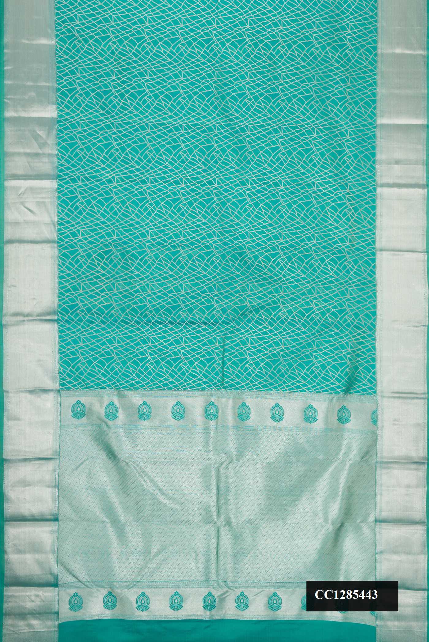Sea Green Dual Tone Kanchipuram Silk Saree