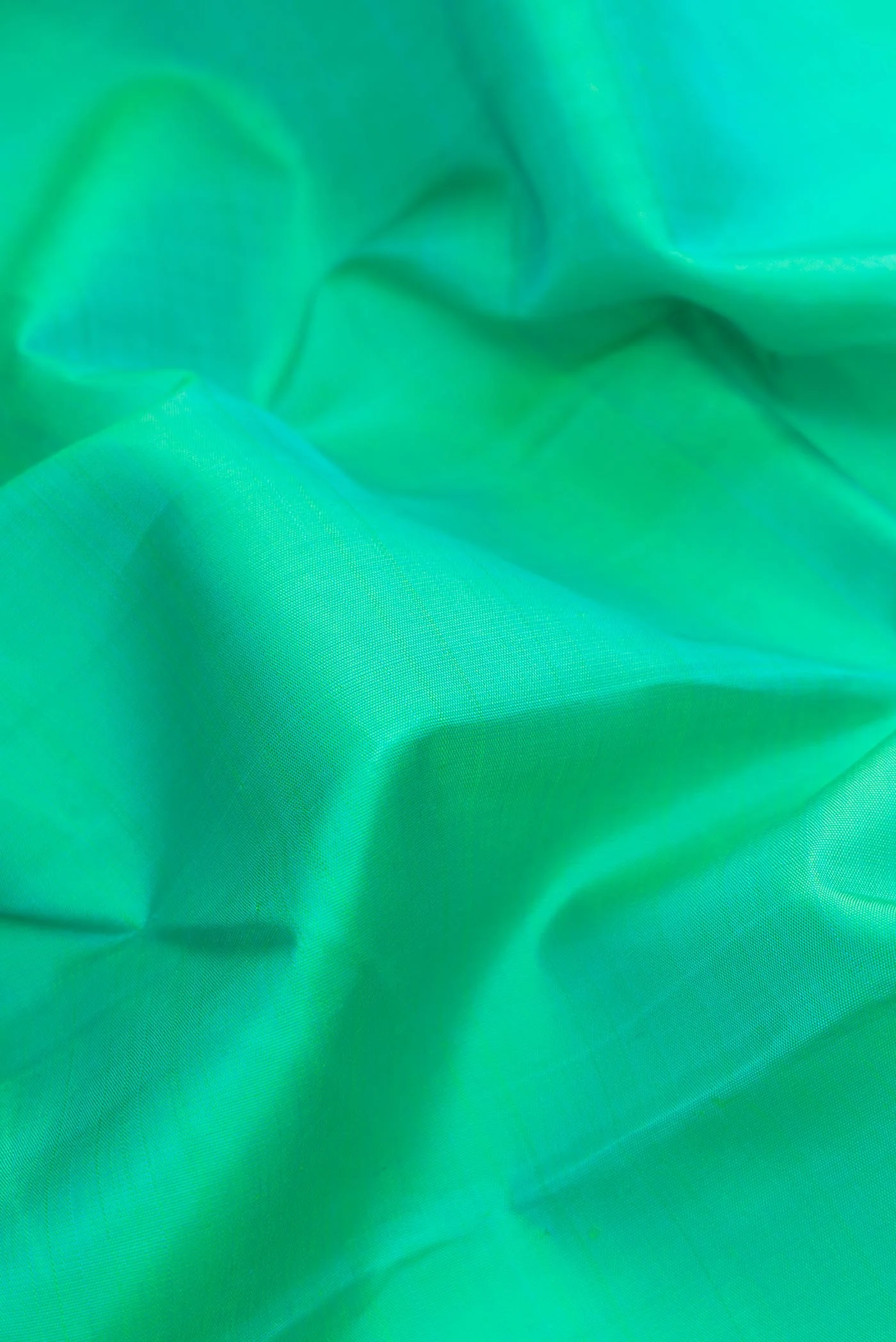 Sea Green Dual Tone Kanchipuram Silk Saree - Image 2