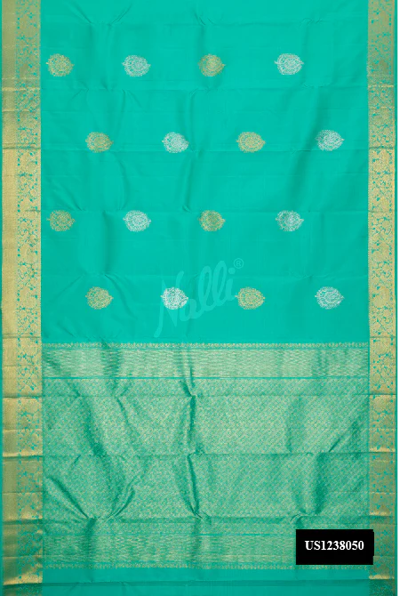 Sea Green Dual Tone Kanchipuram Silk Saree