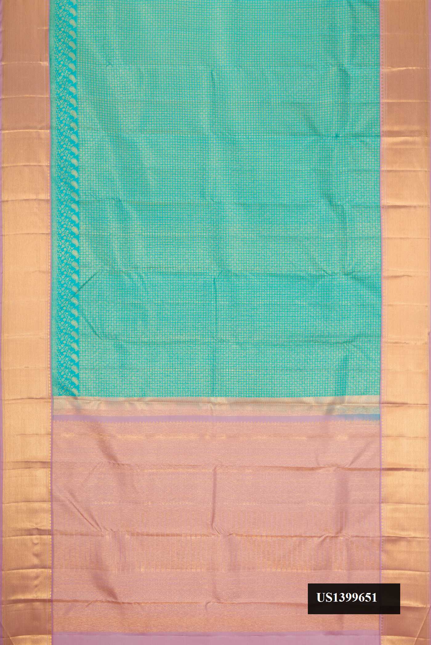Sea Green Dual Tone Kanchipuram Silk Saree
