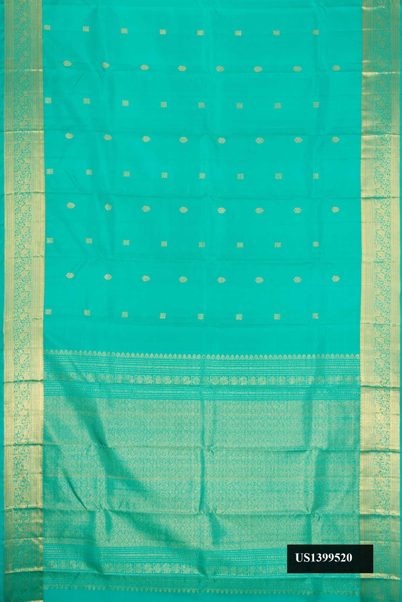 Sea Green Dual Tone Kanchipuram Silk Saree