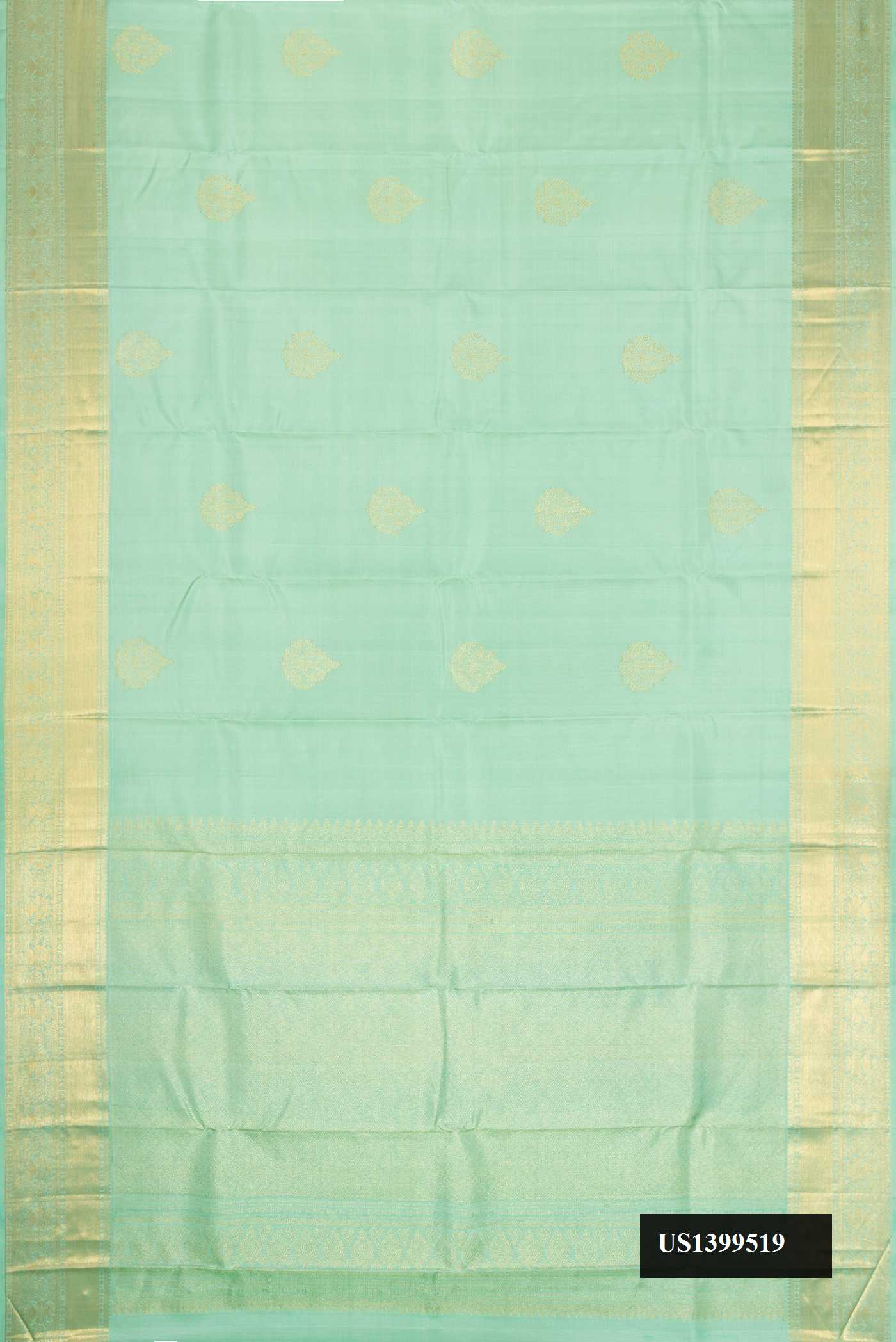Sea Green Dual Tone Kanchipuram Silk Saree