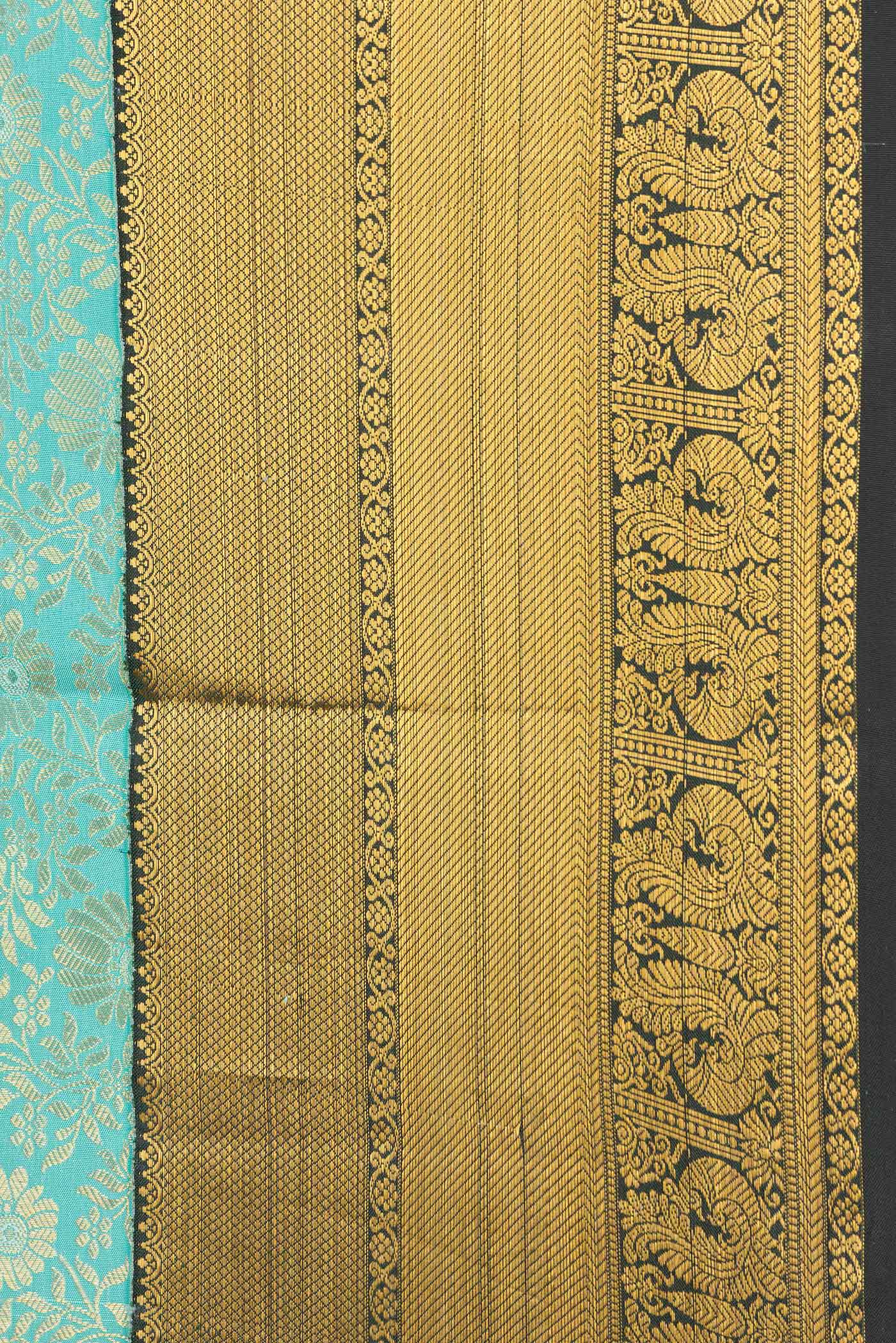 Light Blue Kanchipuram Silk Saree - Image 3