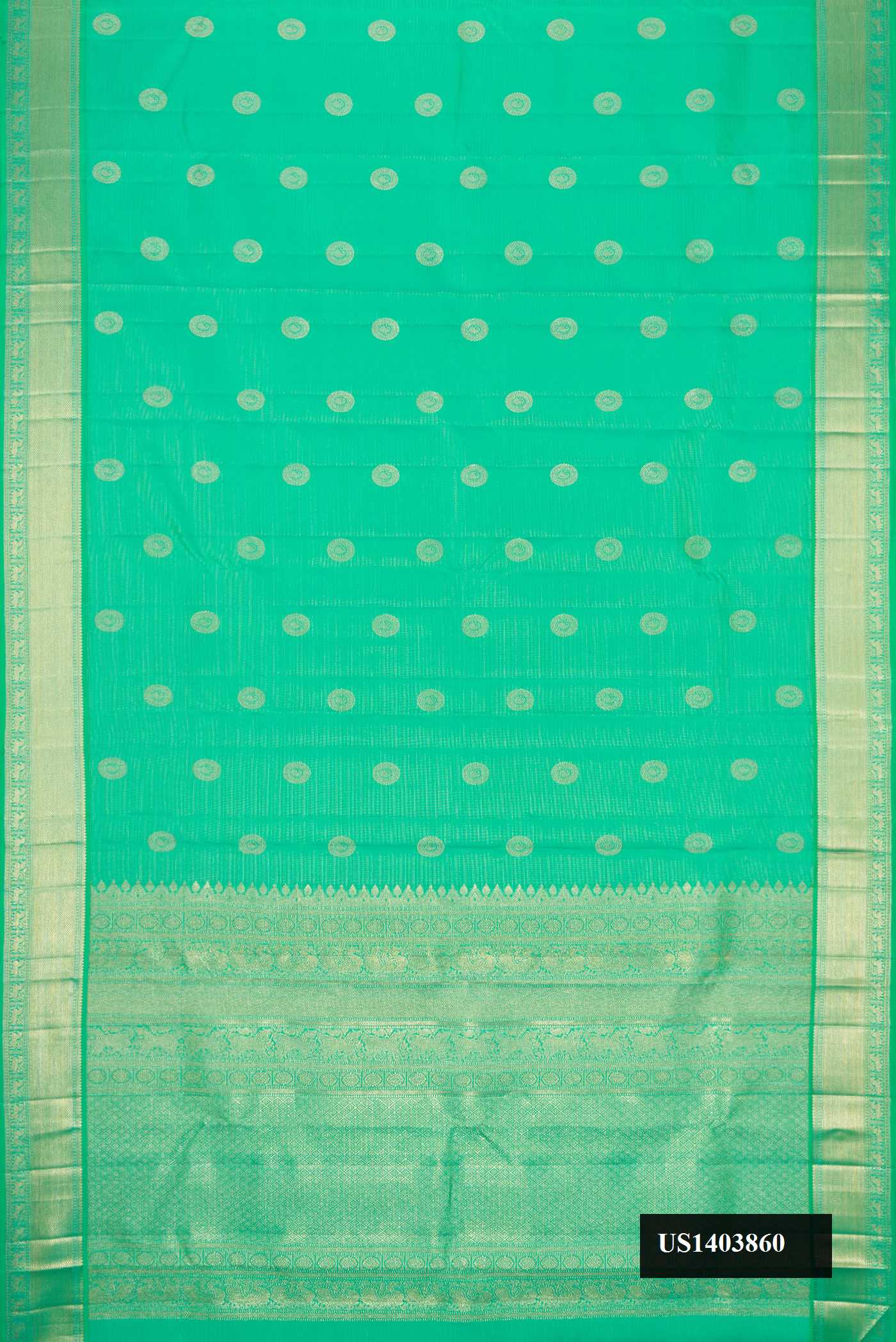 Sea Green Dual Tone Kanchipuram Silk Saree