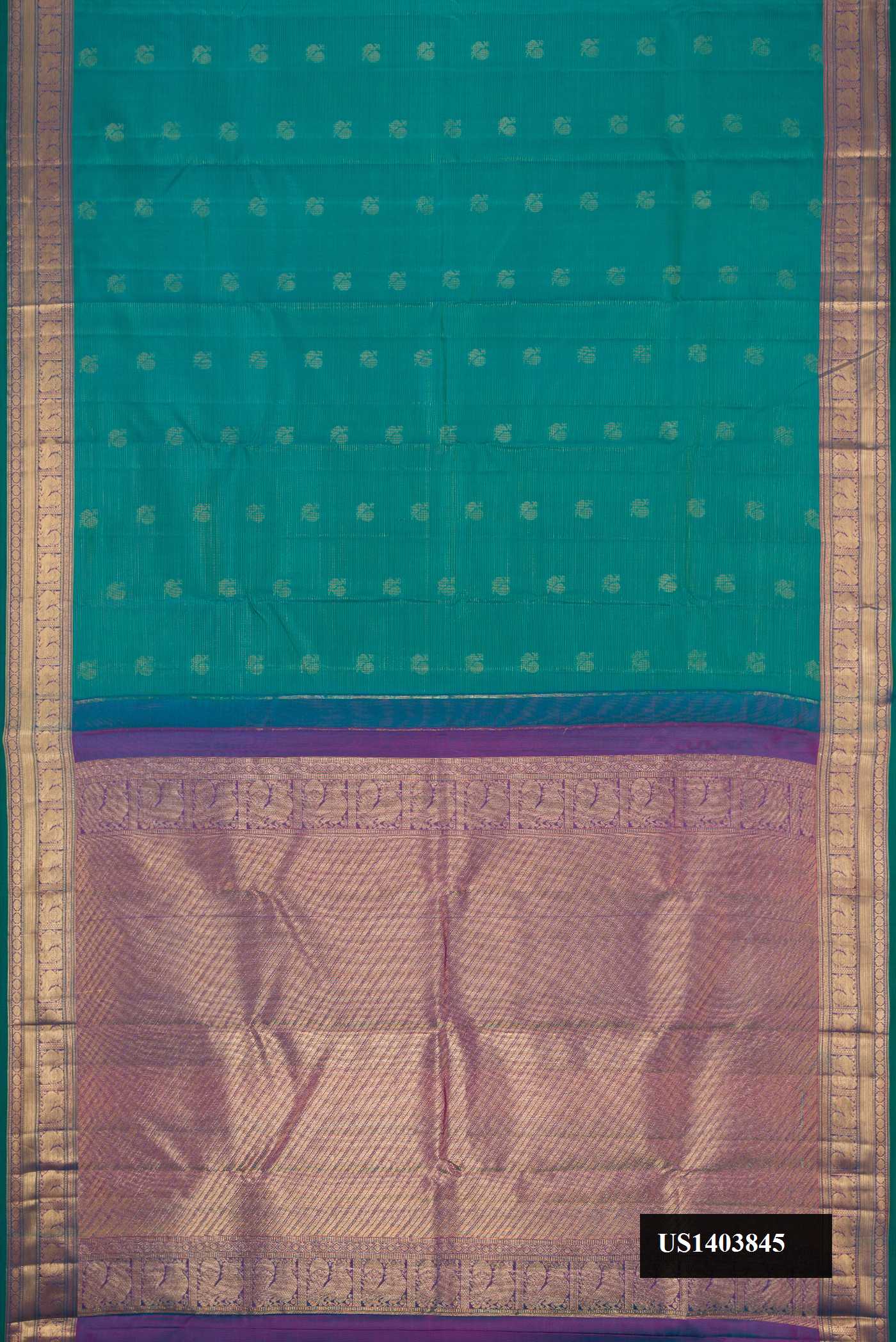 Sea Green Dual Tone Kanchipuram Silk Saree