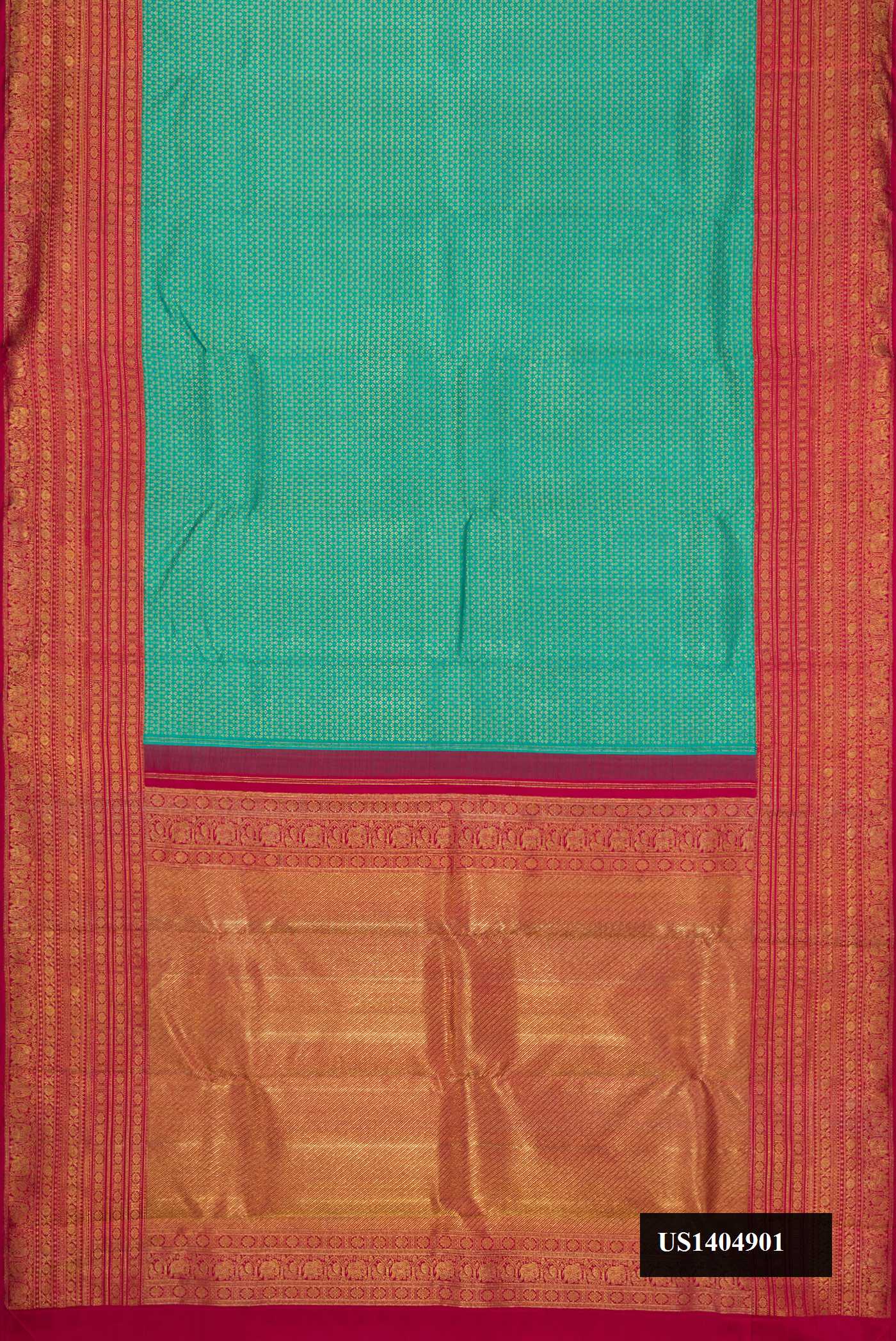 Sea Green Dual Tone Kanchipuram Silk Saree
