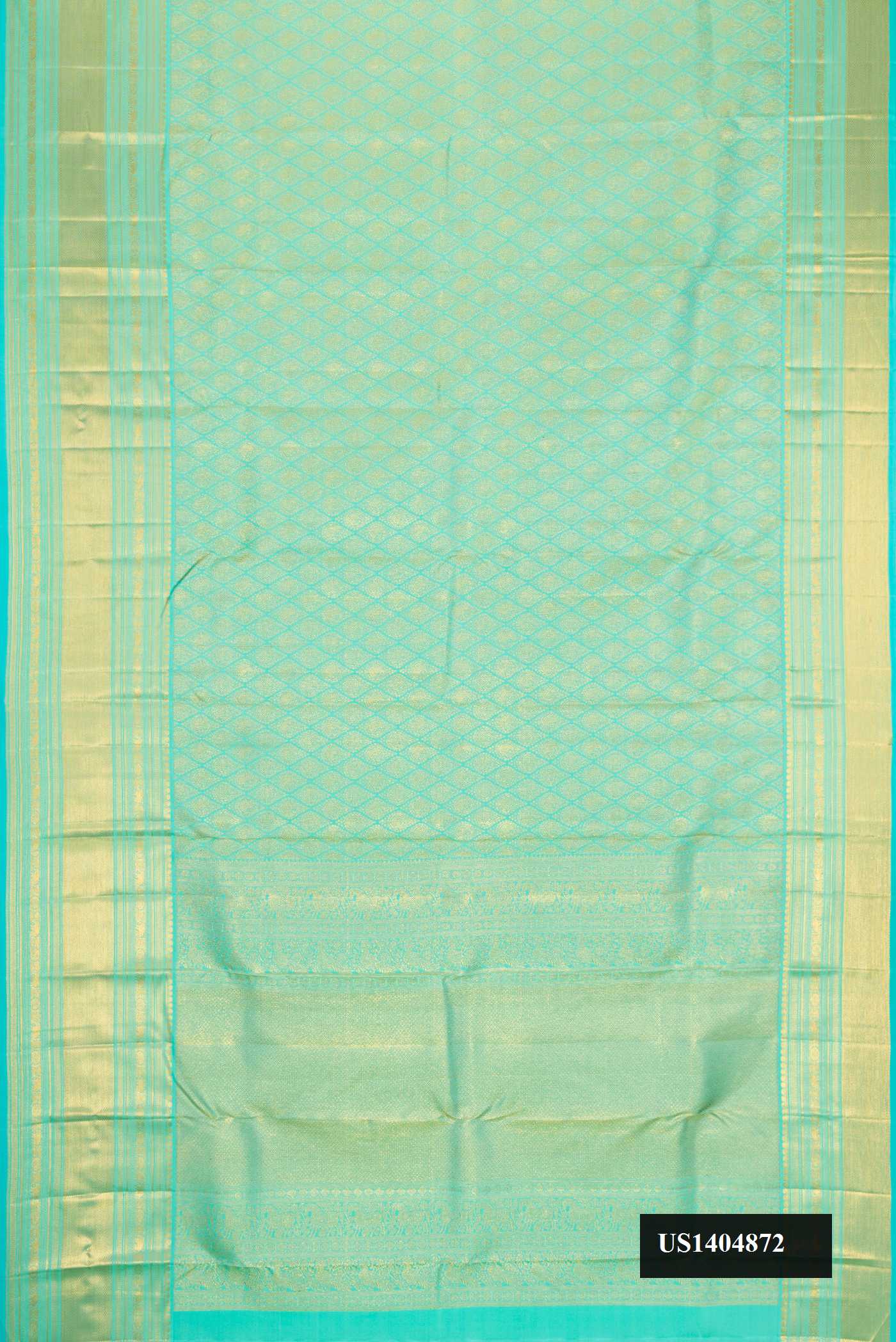 Sea Green Dual Tone Kanchipuram Silk Saree