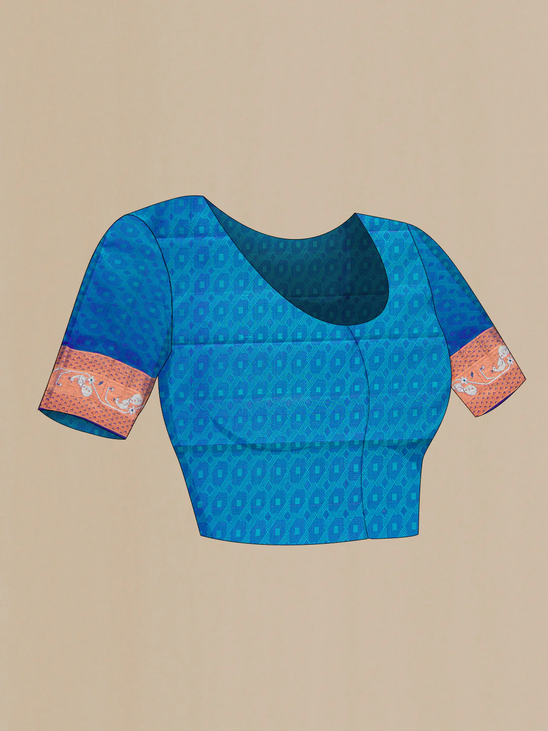 Sea Green Kanchipuram Silk Saree - Image 5