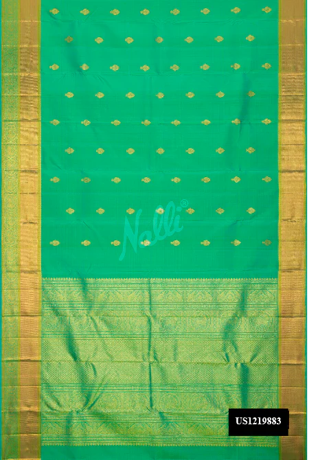 Sea Green Dual Tone Kanchipuram Silk Saree