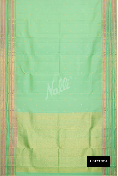 Sea Green Dual Tone Kanchipuram Silk Saree