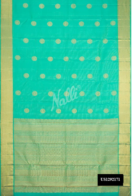 Sea Green Dual Tone Kanchipuram Silk Saree