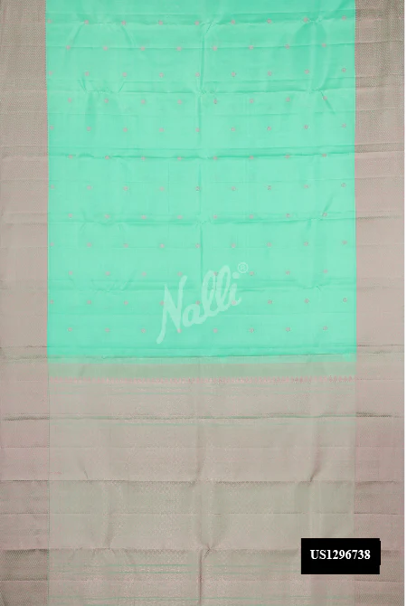 Sea Green Dual Tone Kanchipuram Silk Saree