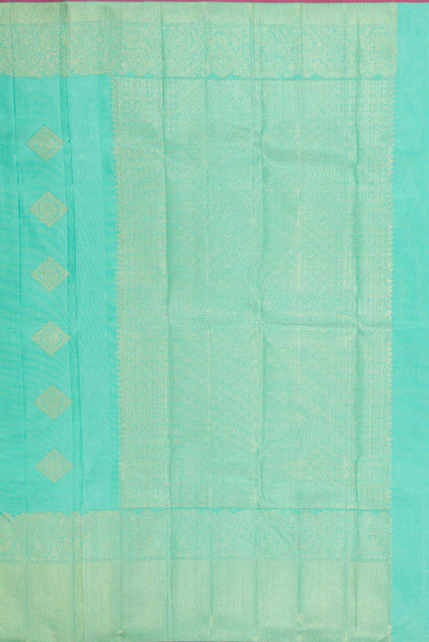 Sea Green Dual Tone Kanjivaram Silk Saree - Image 7