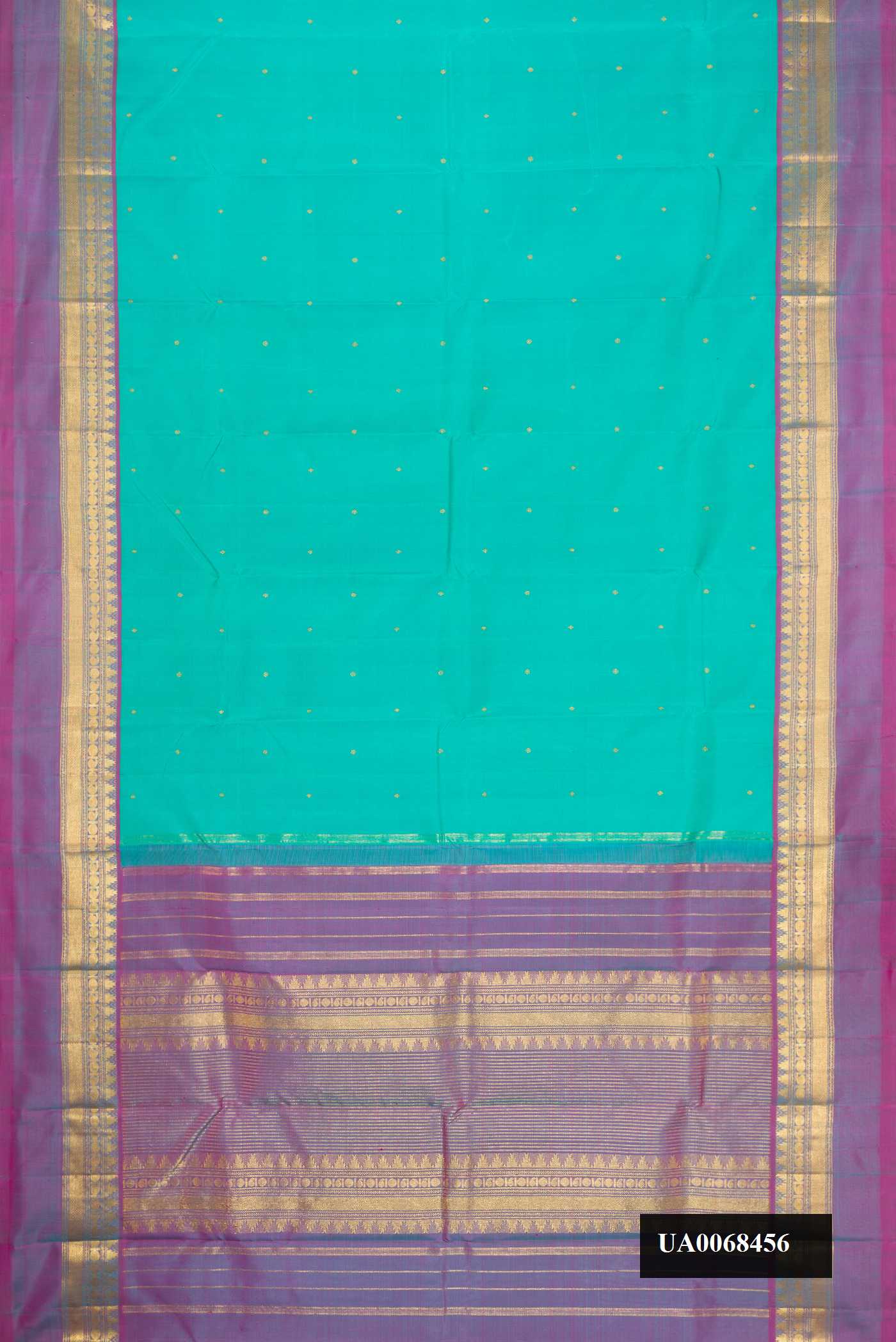 Sea Green Dual Tone Kanchipuram Silk Saree