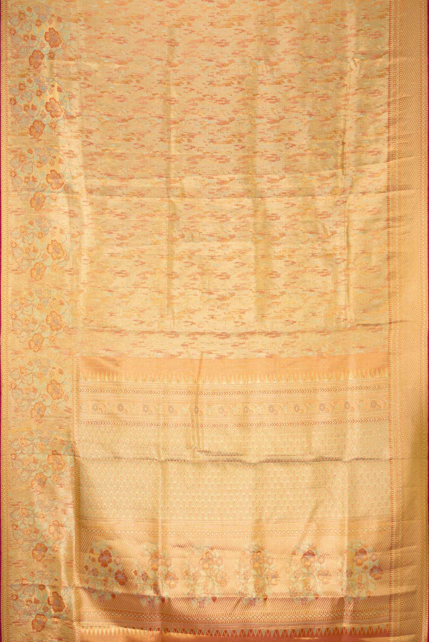 Sea Green Dual Tone Kanjivaram Silk Saree - Image 6