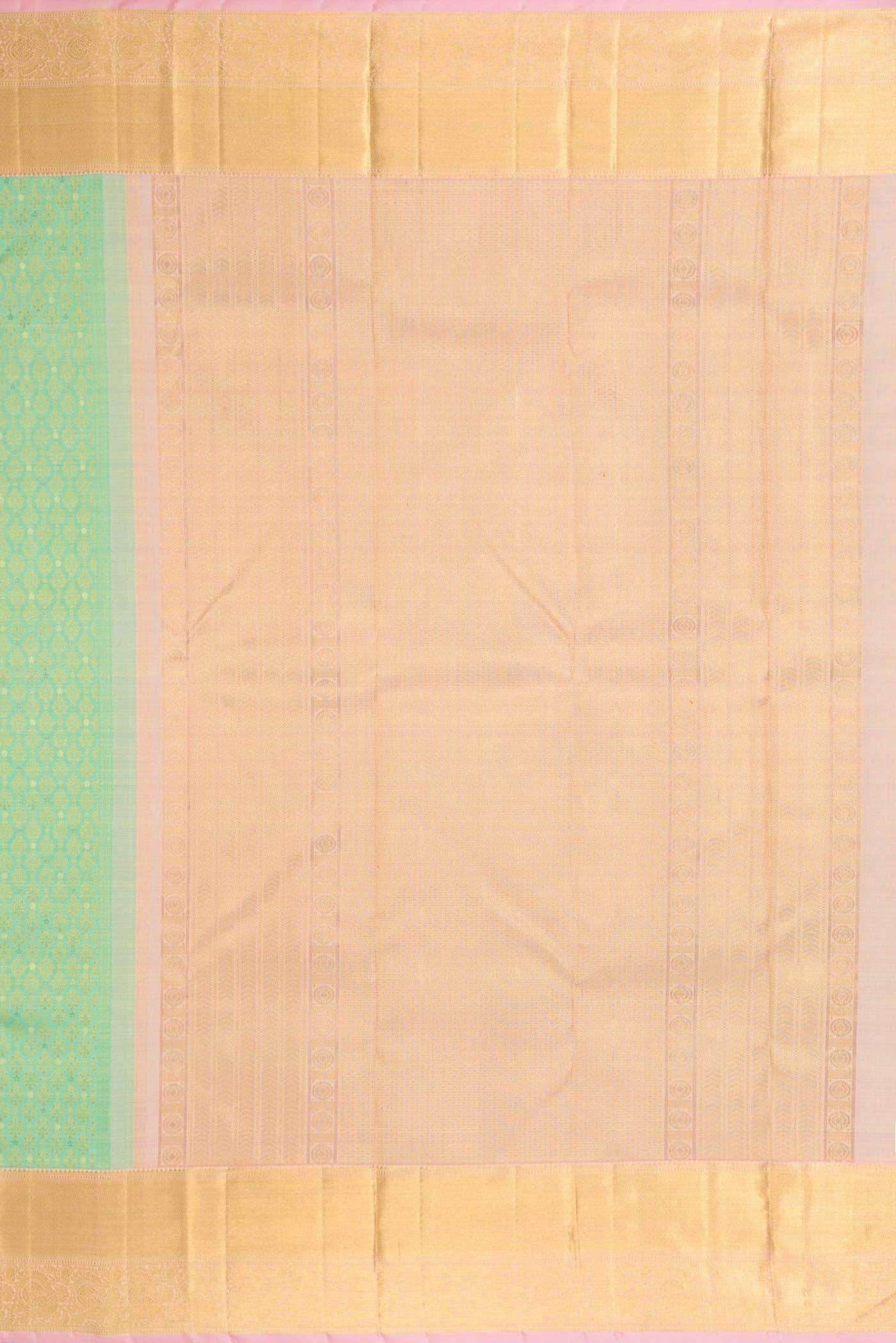 Sea Green Dual Tone Kanjivaram Silk Saree - Image 5