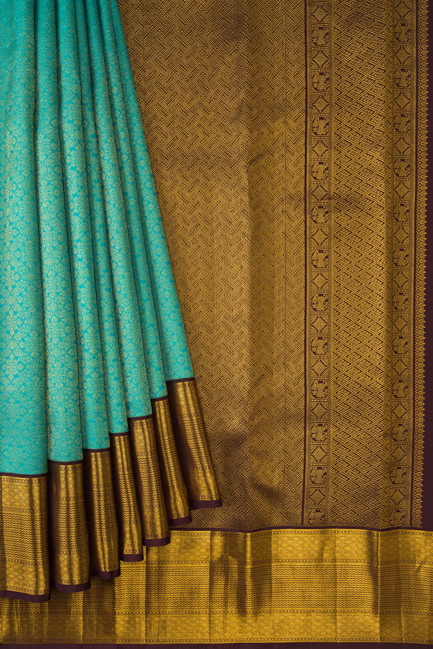 Blue Kanjivaram Silk Saree - Image 4