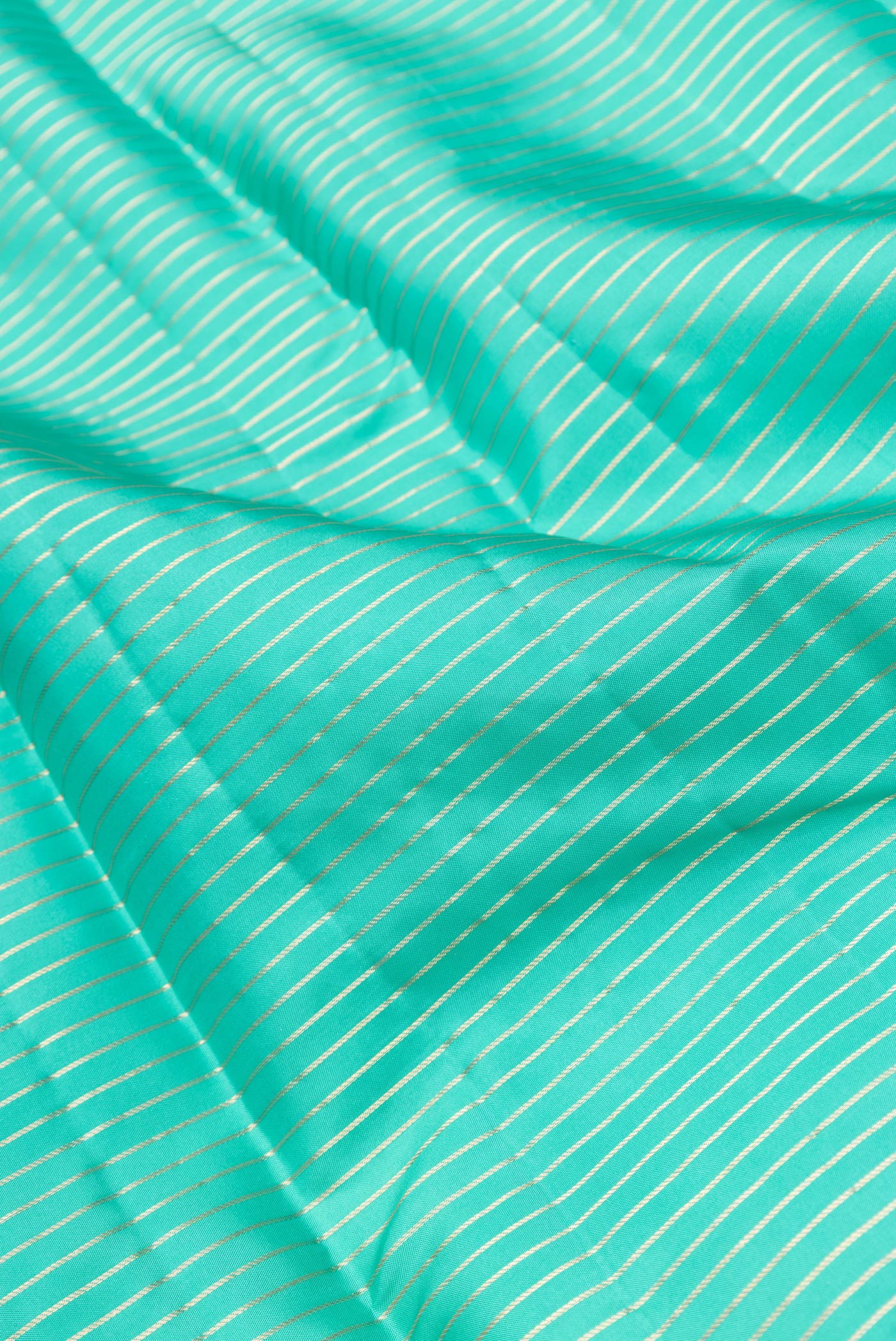 Turquoise Kanjivaram Silk Saree - Image 2