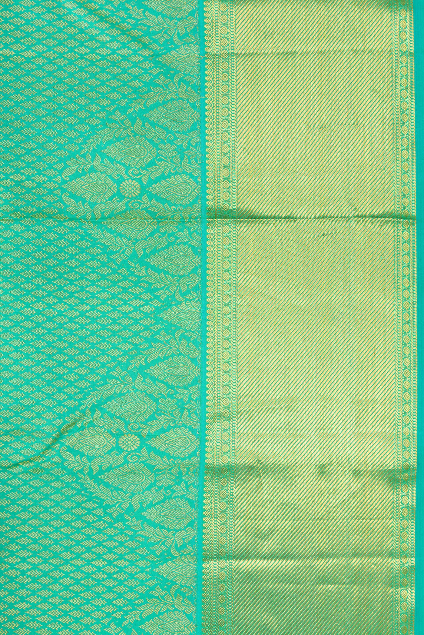 Sea Green Kanjivaram Silk Saree - Image 3