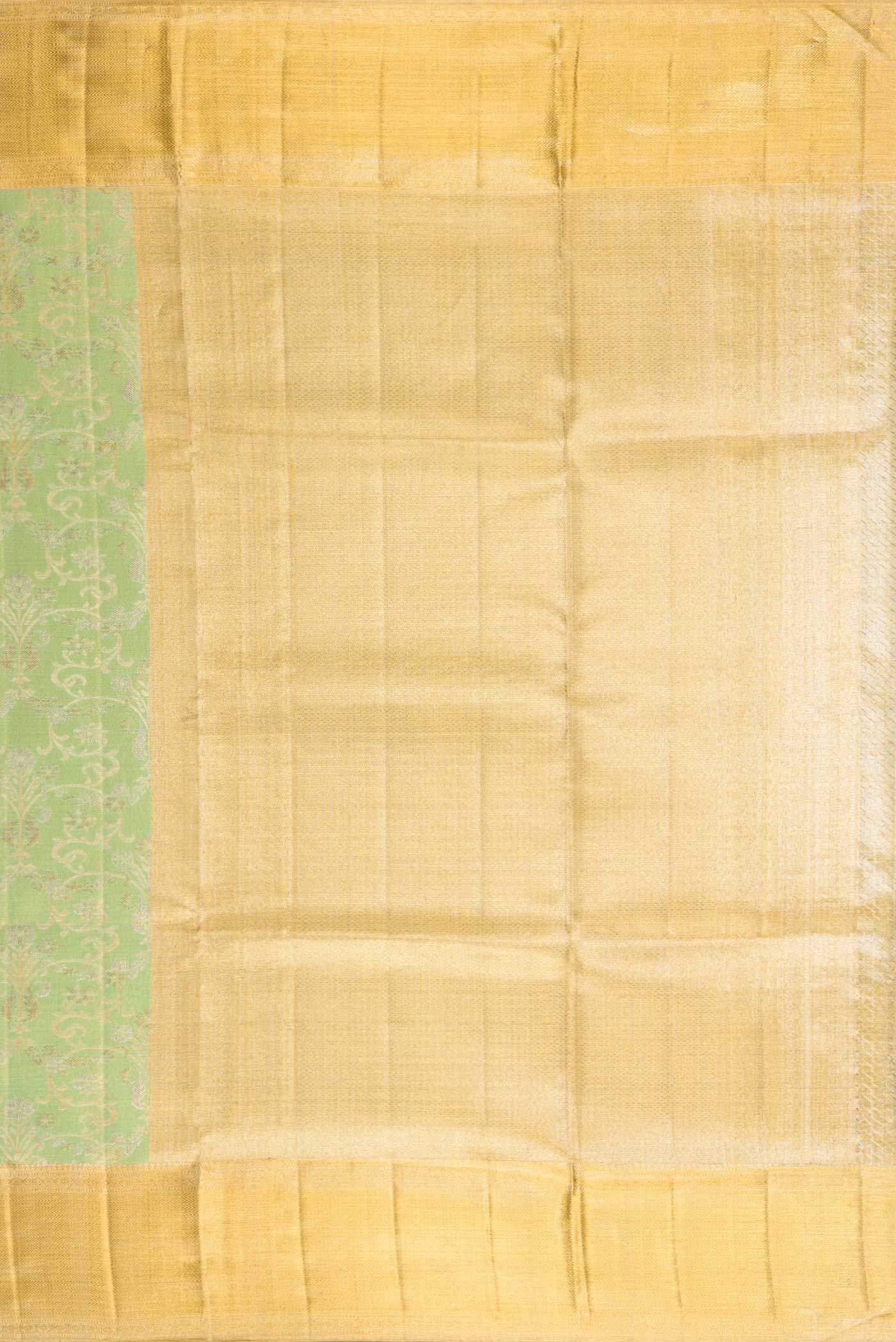 Sea Green Dual Tone Kanjivaram Tissue Silk Saree - Image 7