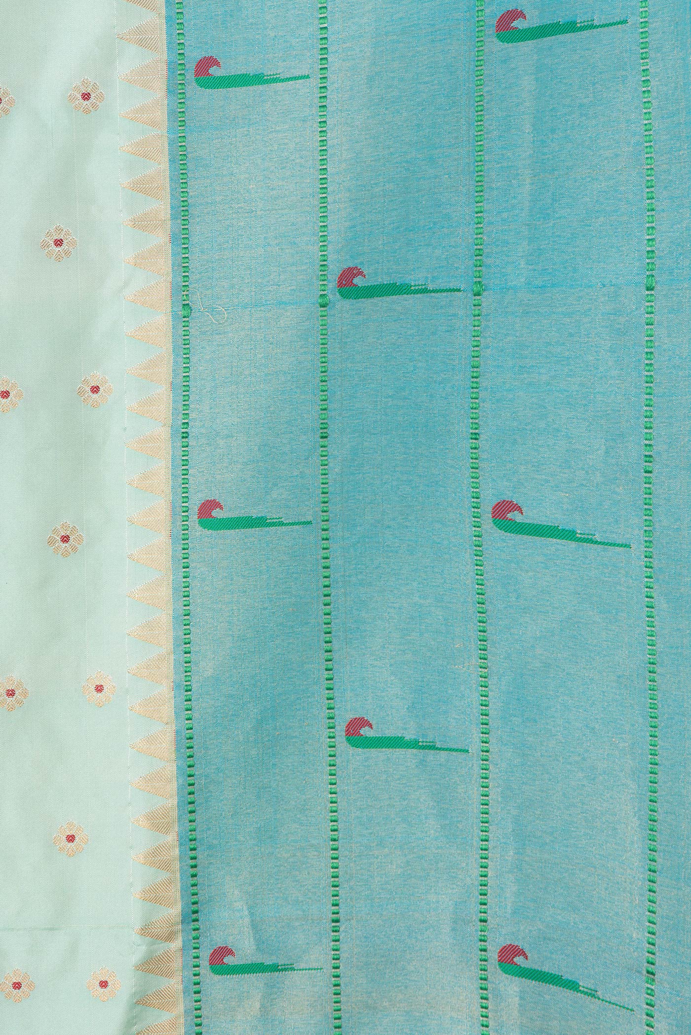Light Blue Paithani Silk Saree - Image 3