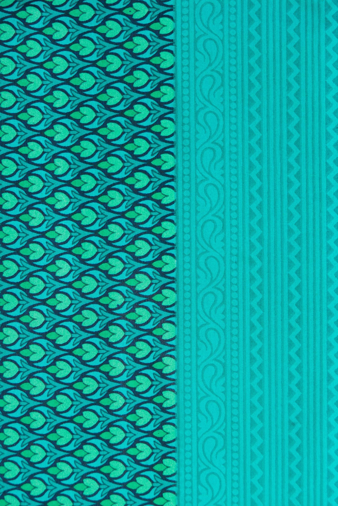 Blue Printed Silk Saree - Image 3