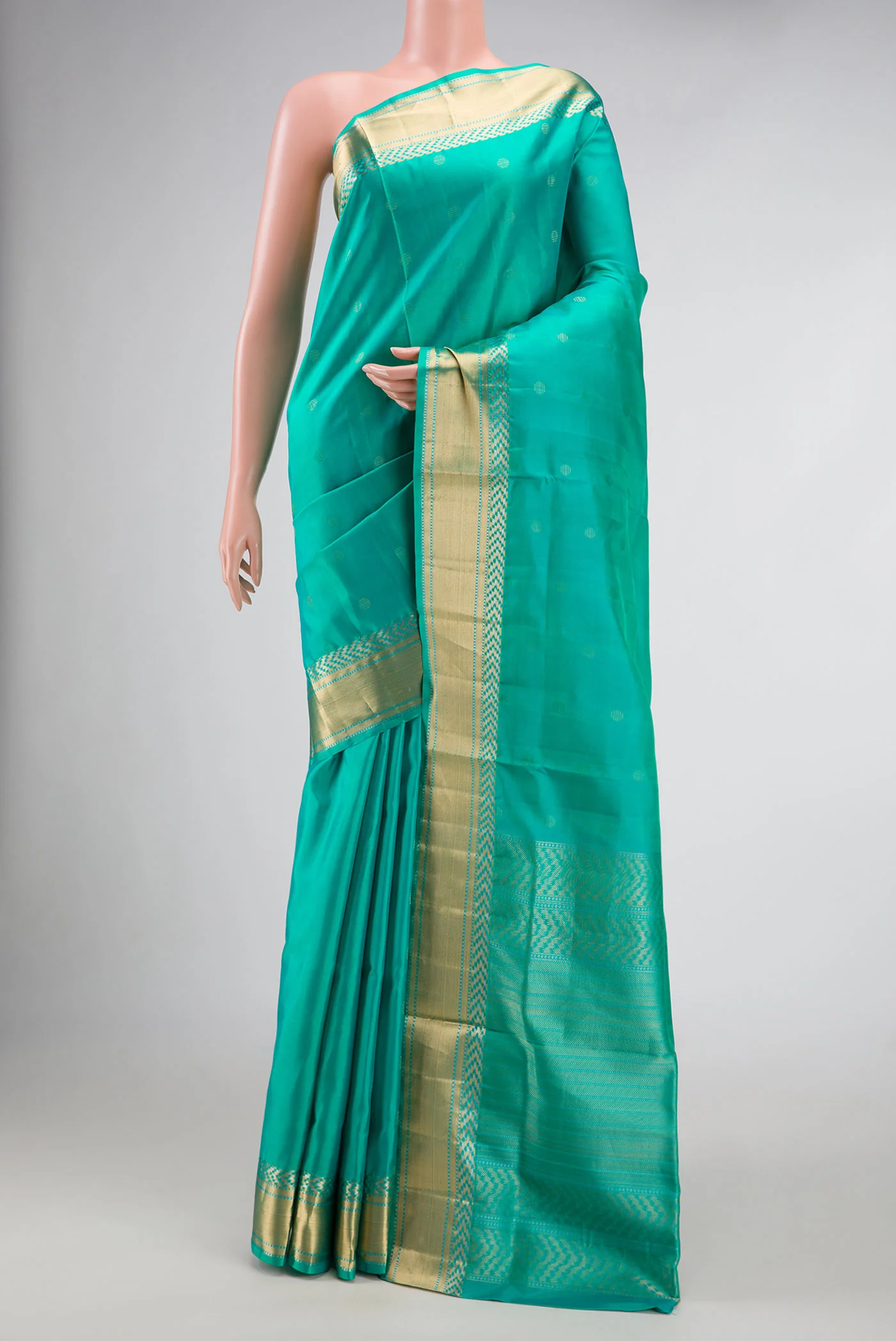 Turquoise Soft Silk Saree