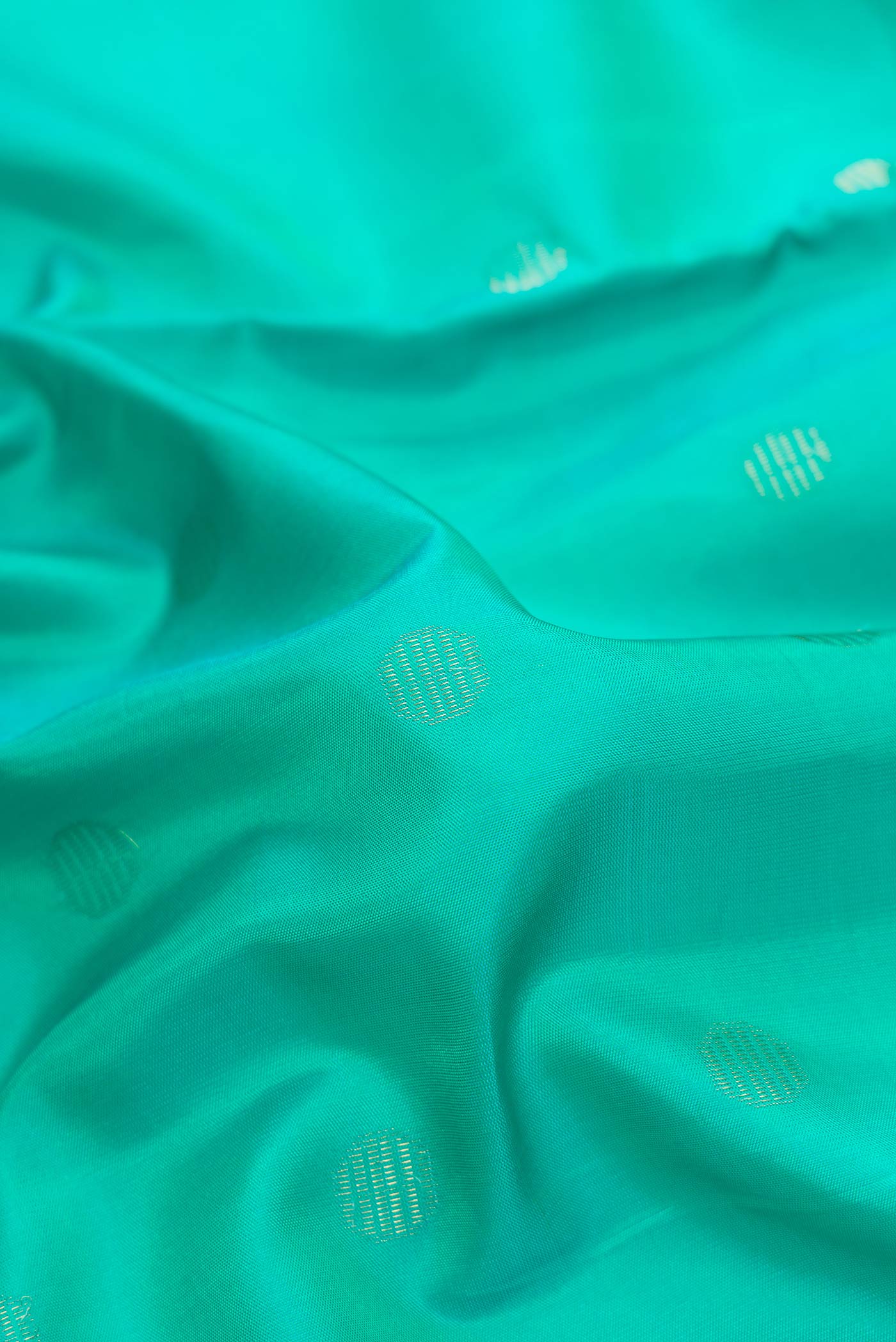 Turquoise Soft Silk Saree - Image 2