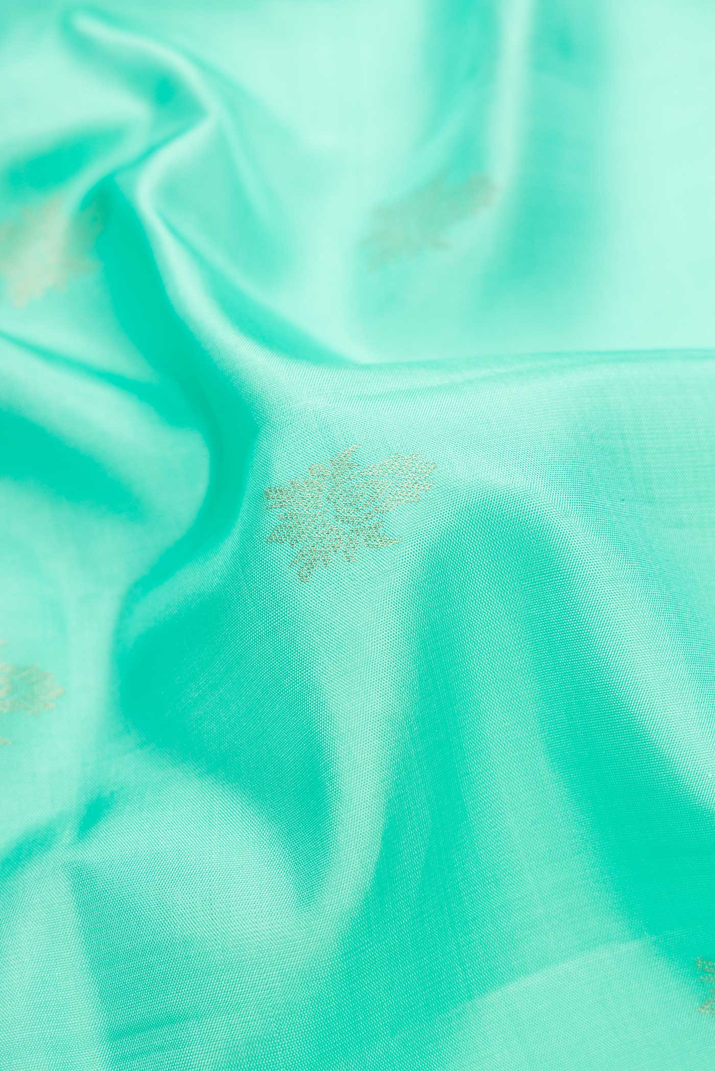 Sea Green Soft Silk Saree - Image 2