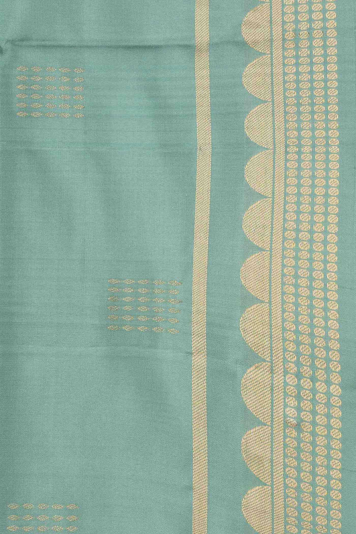 Blue Grey Soft Silk Saree - Image 3