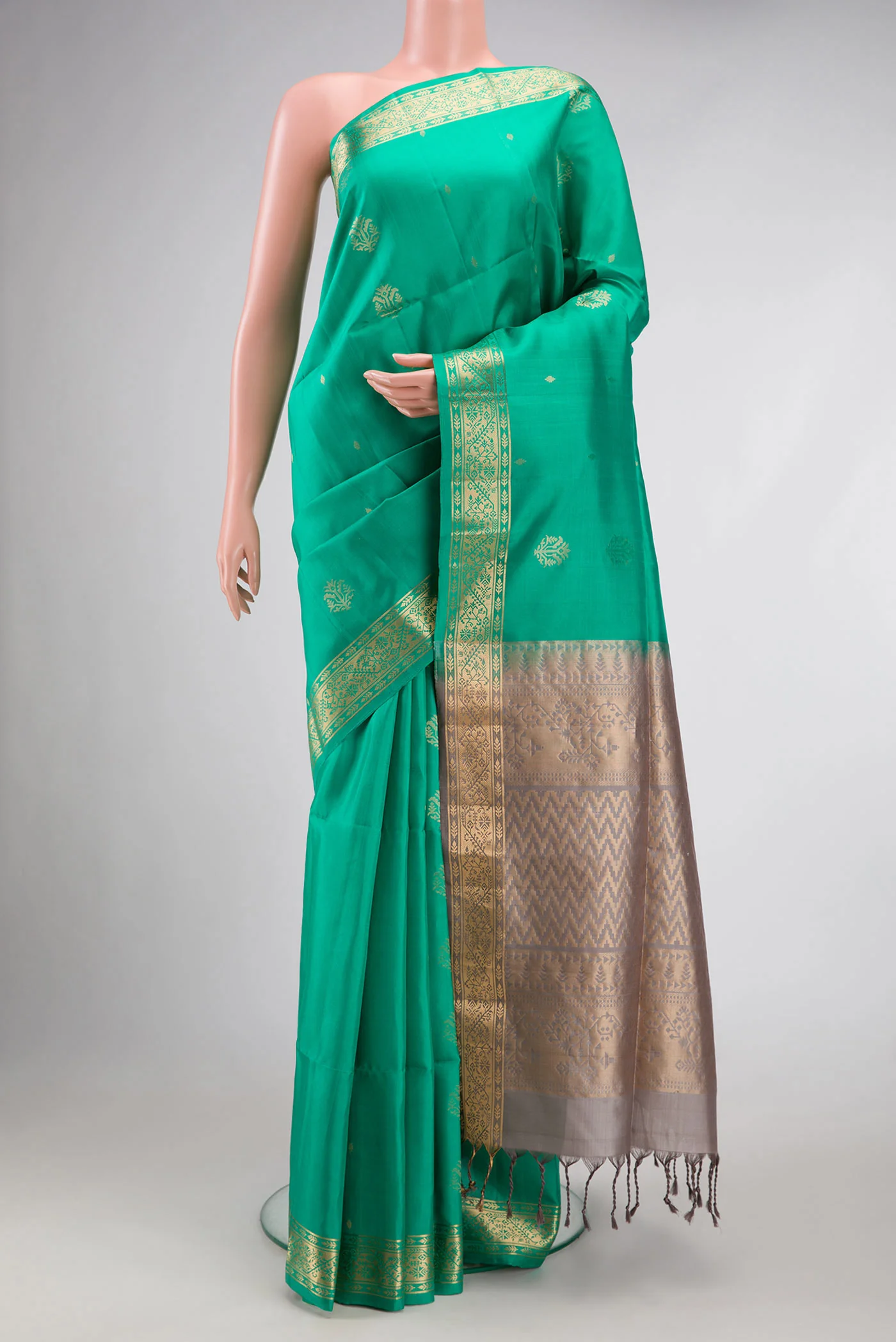 Sea Green Soft Silk Saree