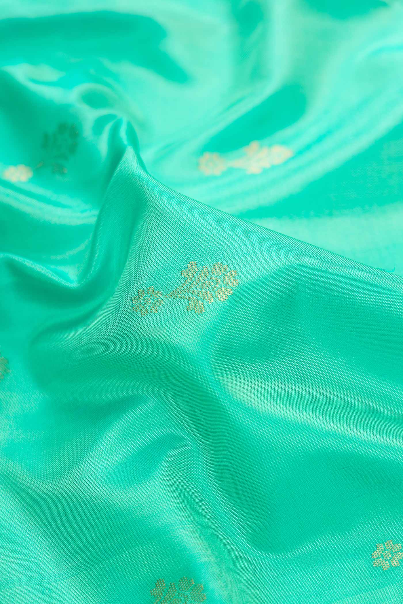 Sea Green Soft Silk Saree - Image 2