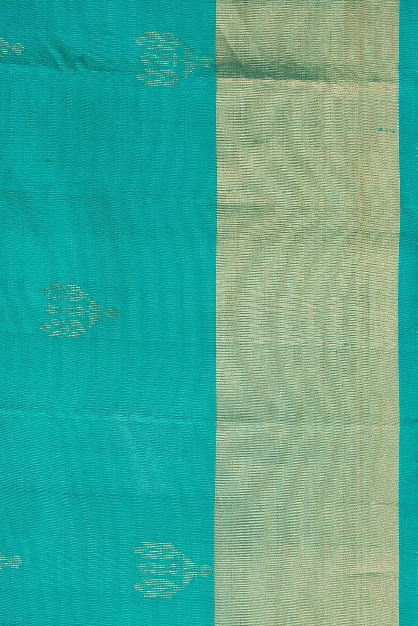 Sea Green Soft Silk Saree - Image 3