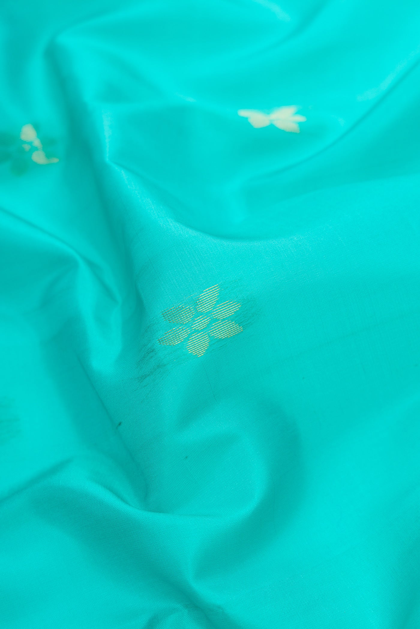 Turquoise Soft Silk Saree - Image 2