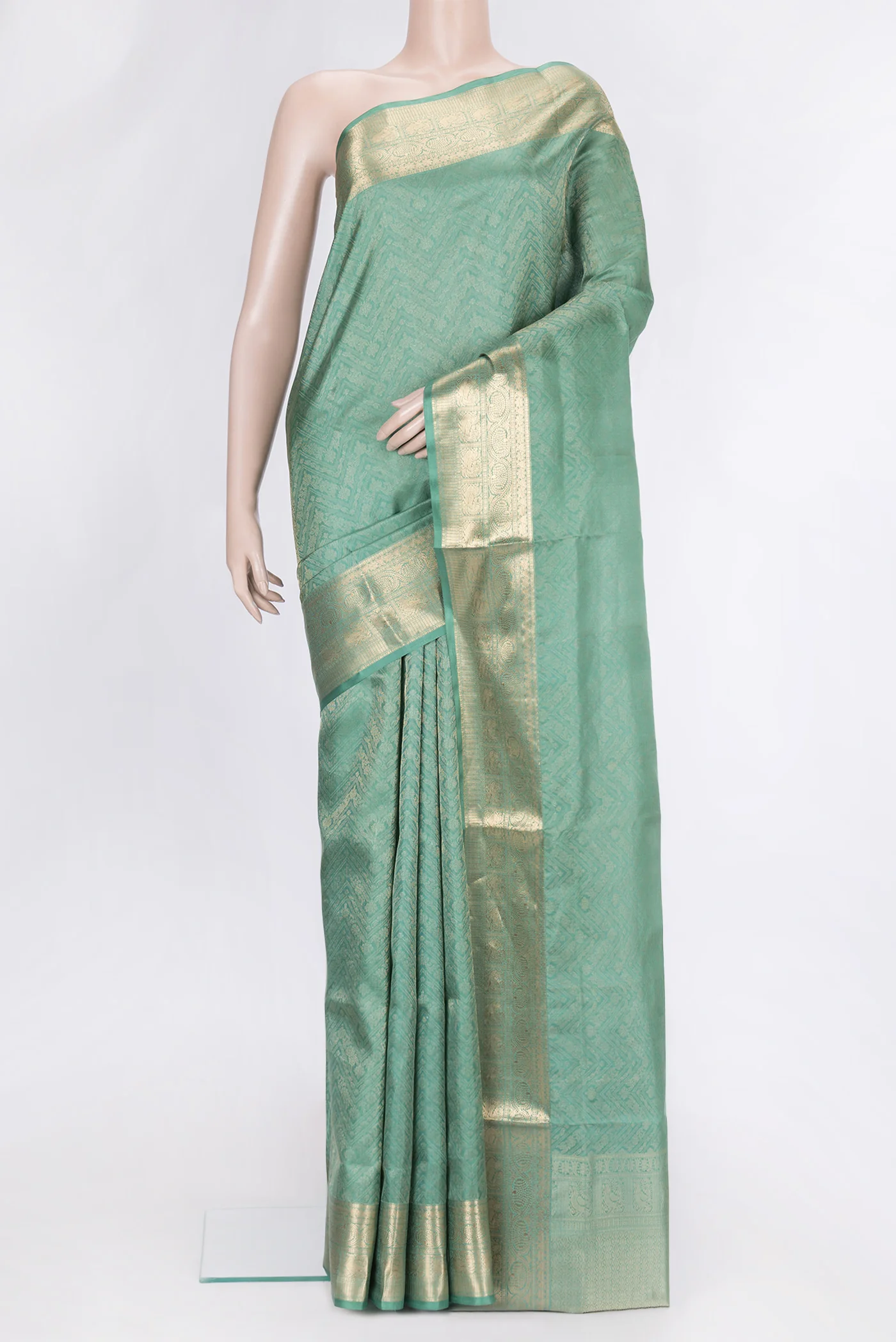 Sea Green Soft Silk Saree