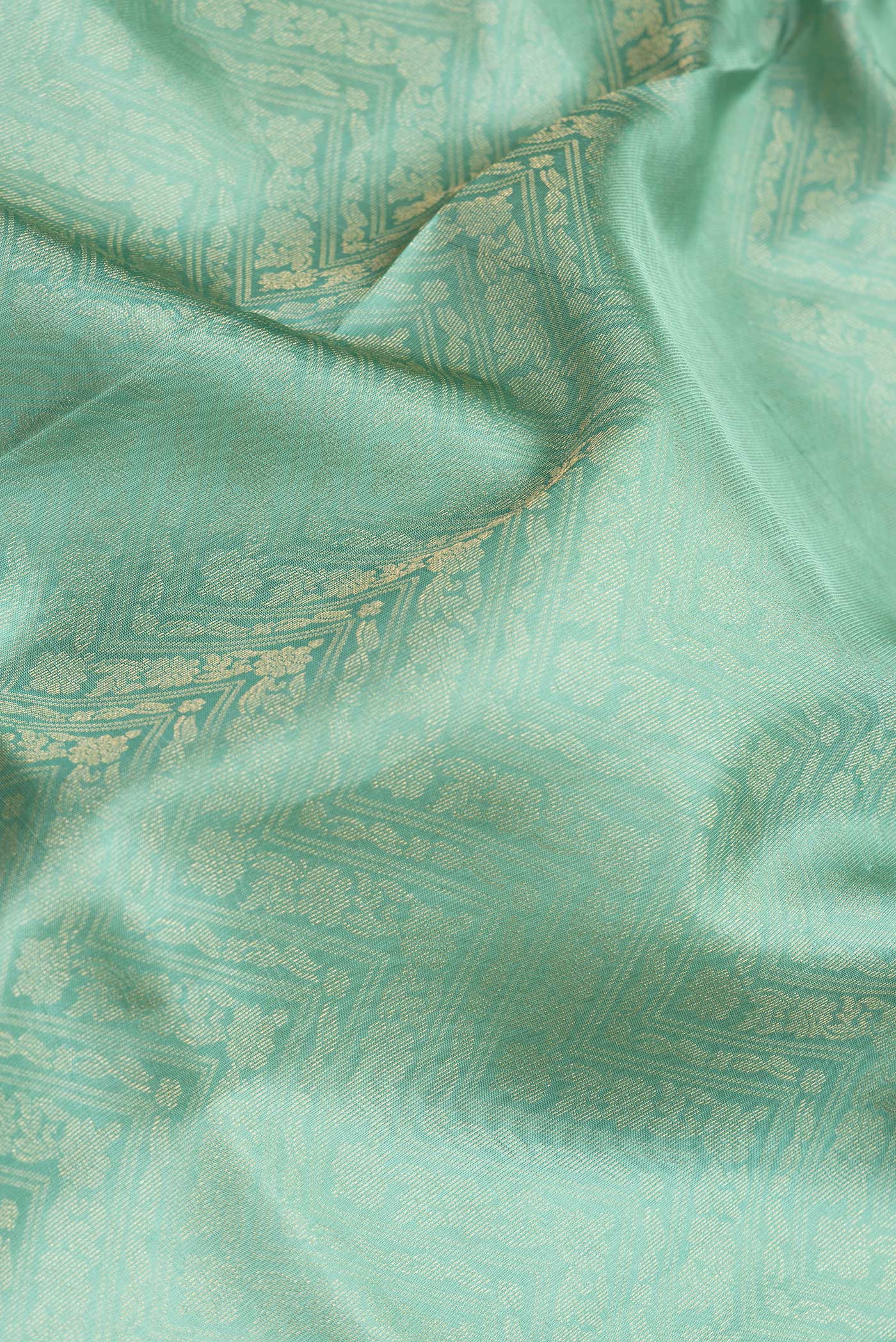 Sea Green Soft Silk Saree - Image 2