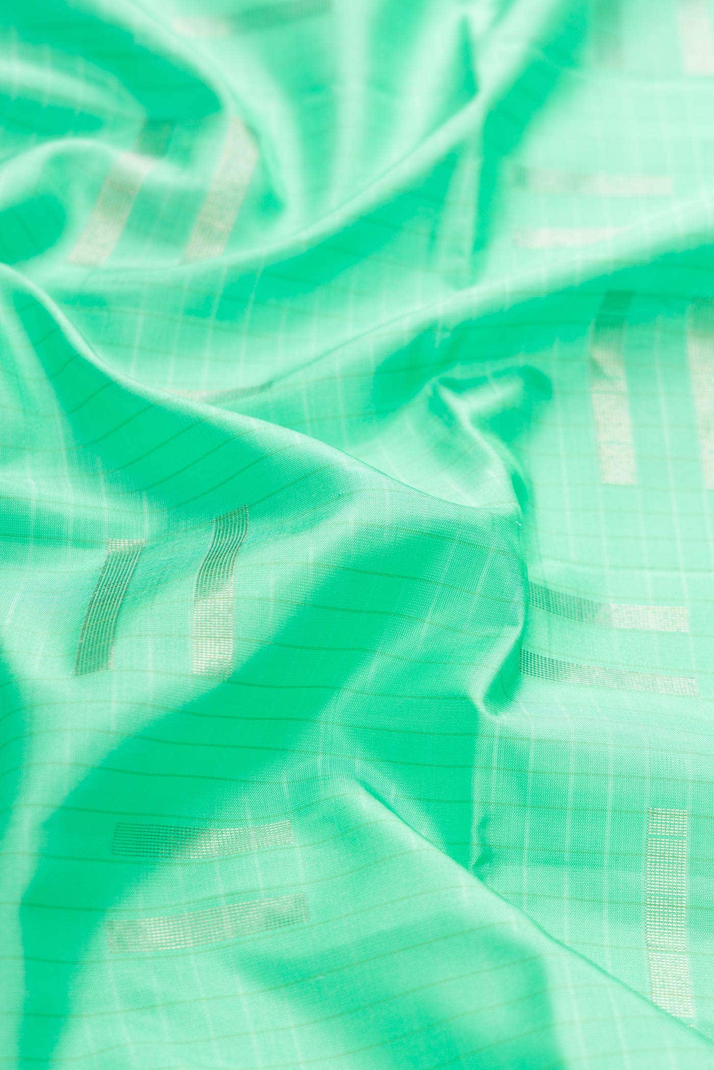 Sea Green Dual Tone Soft Silk Saree - Image 2