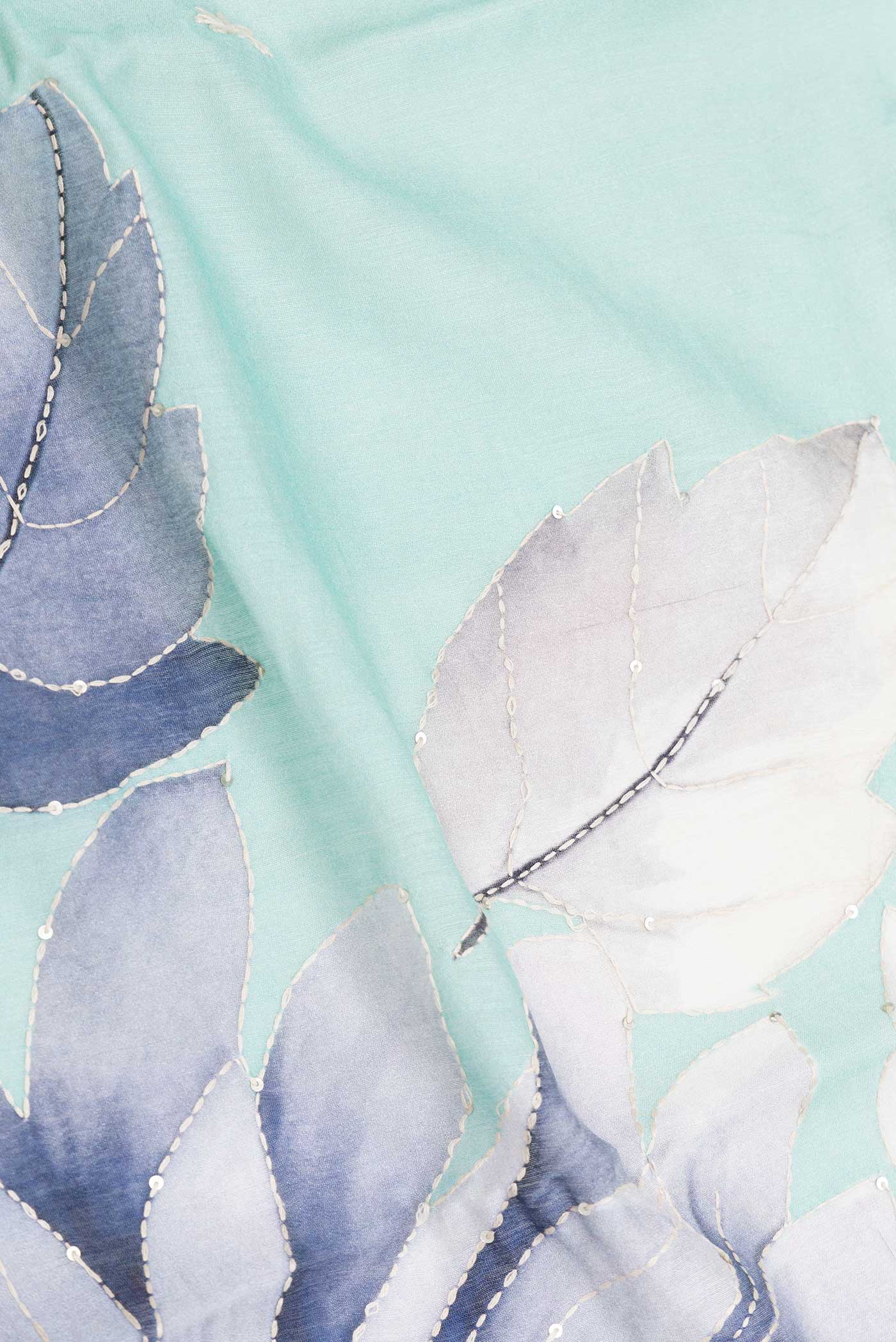 Sea Green Dual Tone Tussar Saree - Image 2