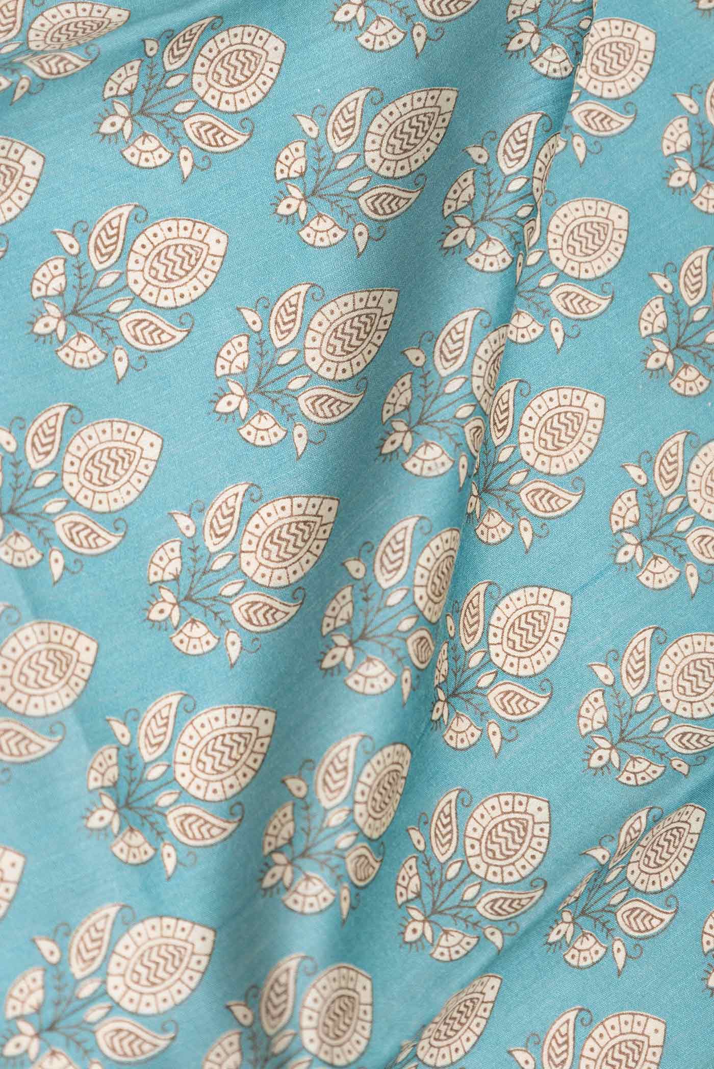 Sea Green Dual Tone Tussar Silk Saree - Image 2