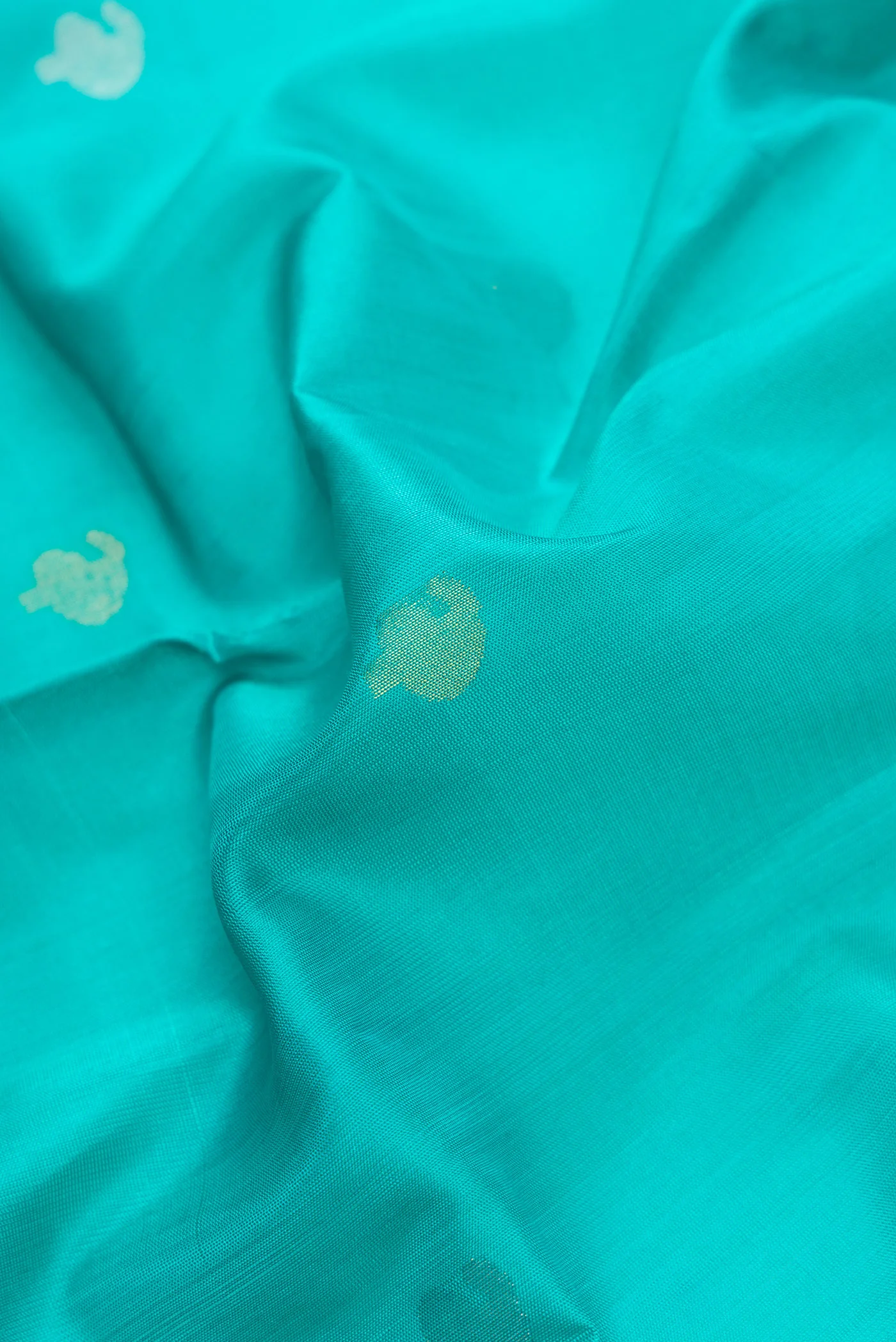 Turquoise Uppada Silk Saree - Image 2