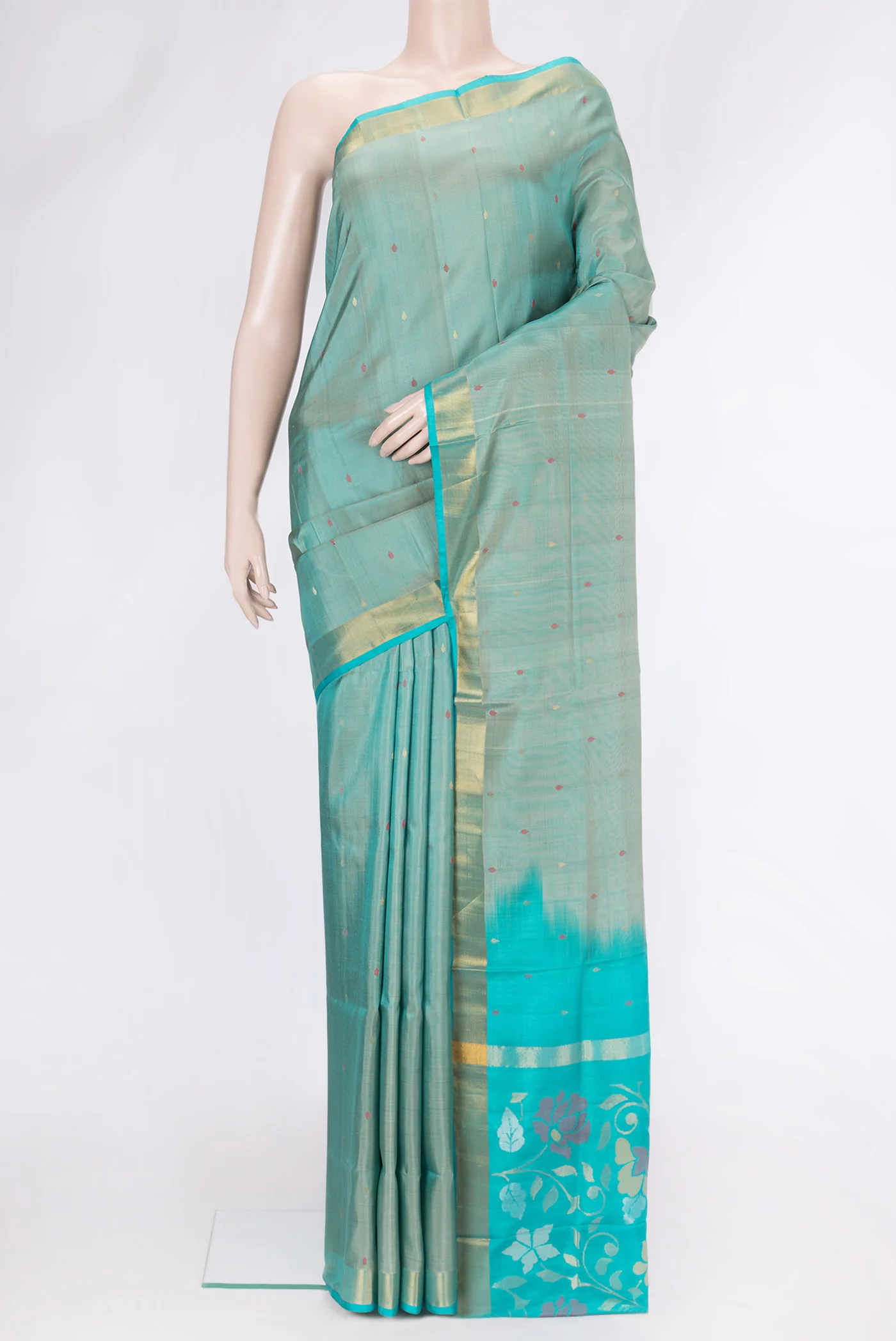 Sea Green Uppada Silk Saree