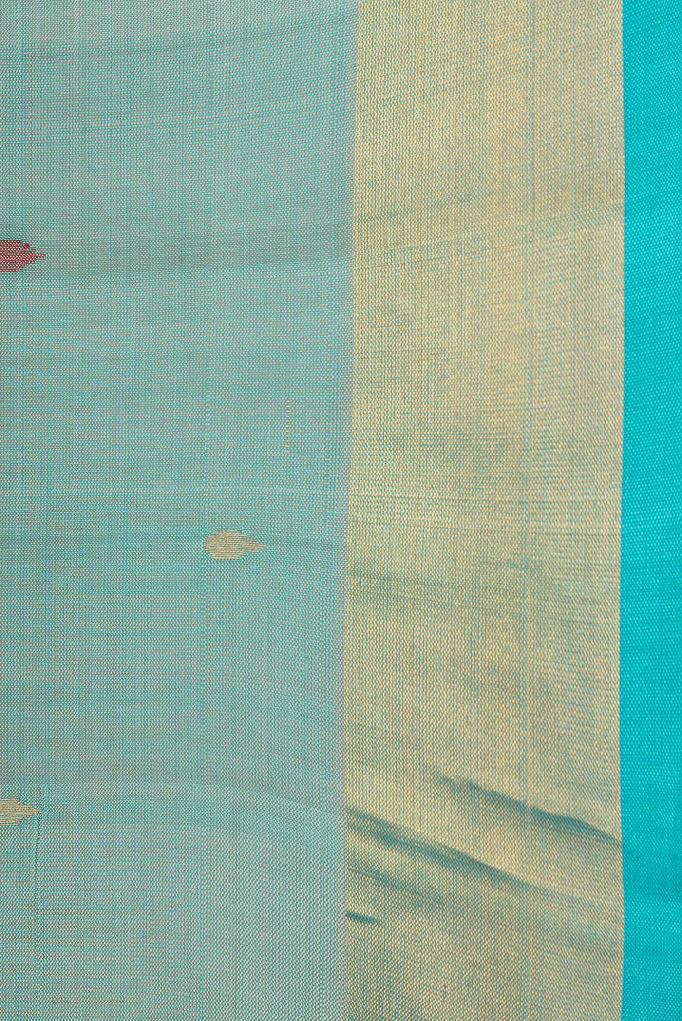 Sea Green Uppada Silk Saree - Image 3