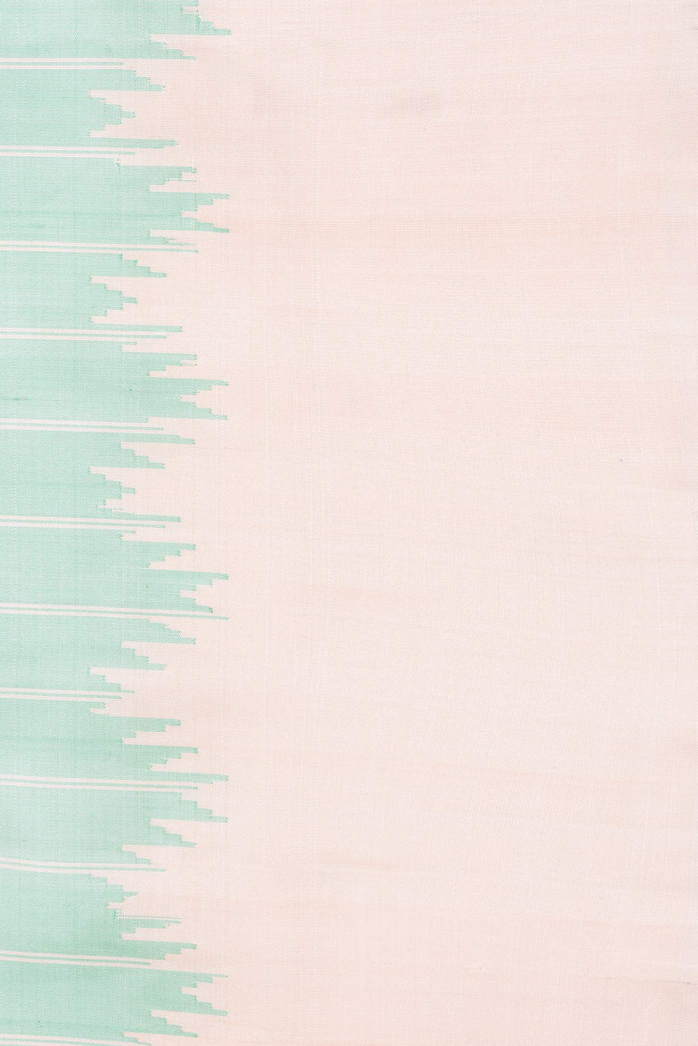 Sea Green Gadwal Silk Saree - Image 5