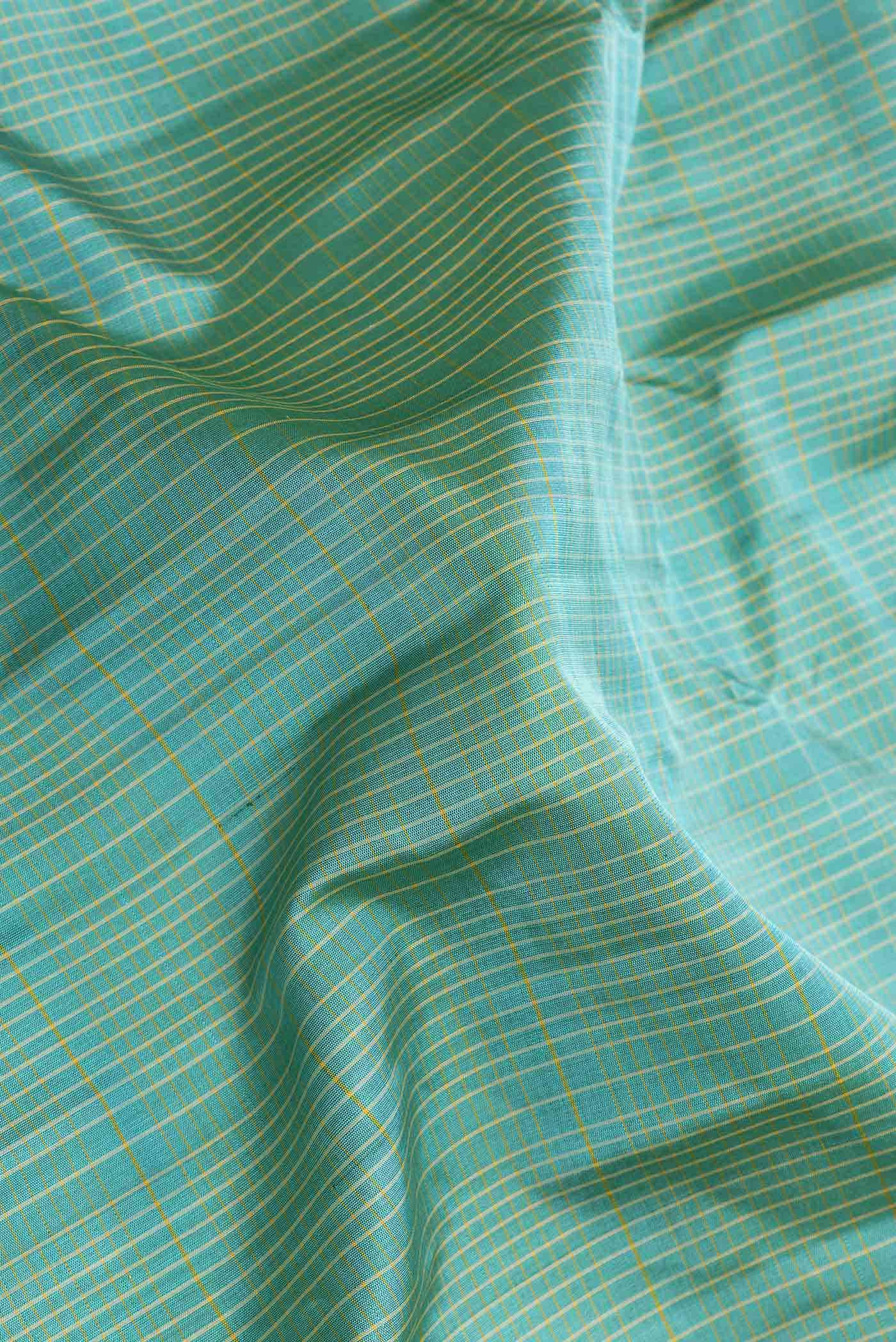 Sea Green Gadwal Silk Saree - Image 3